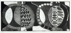 Geometric Patterned Leaf Abstract Etching, 5/10