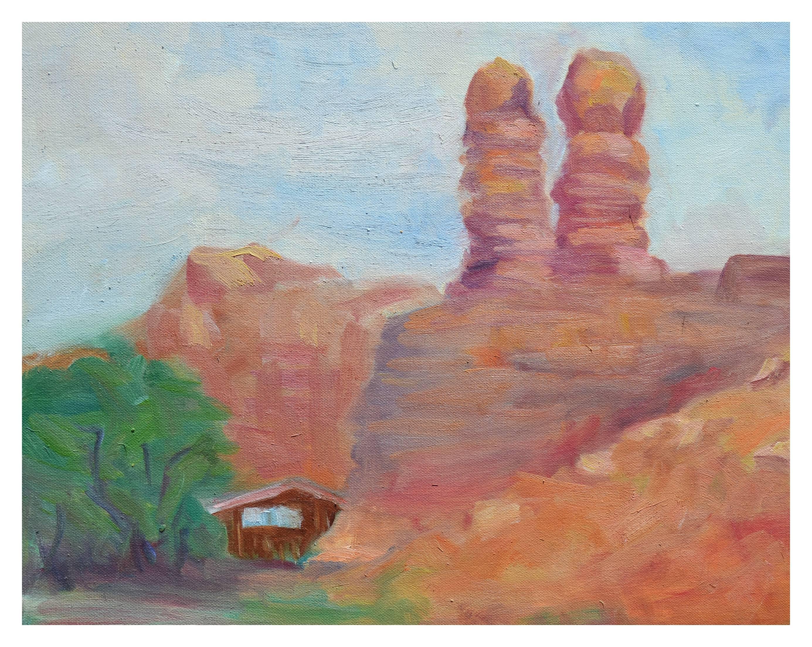 Sedona Desert Landscape - Painting by Jack Lynn