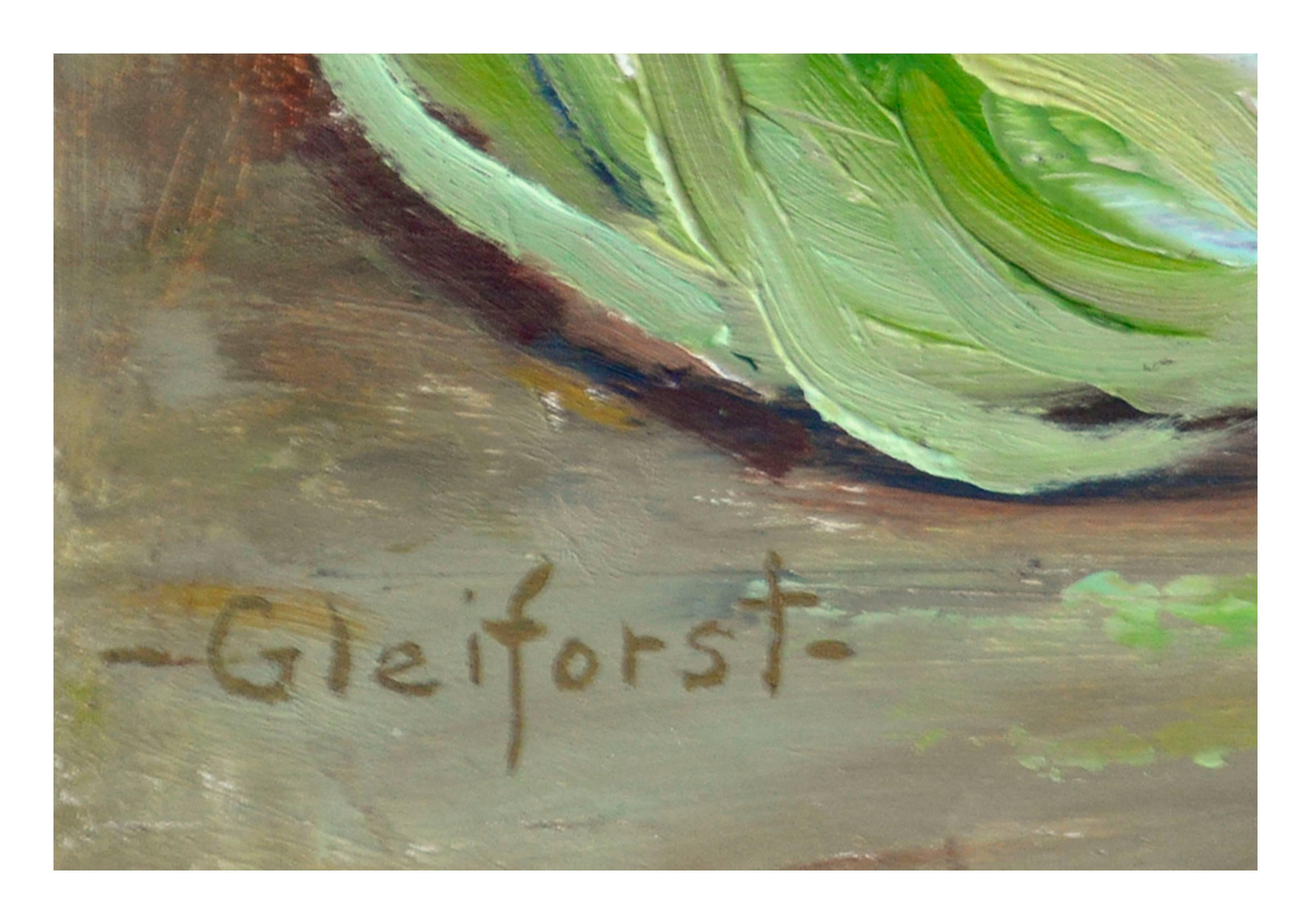 Mid Century Onion & Garlic Still Life - Impressionist Painting by Helen Enoch Gleiforst