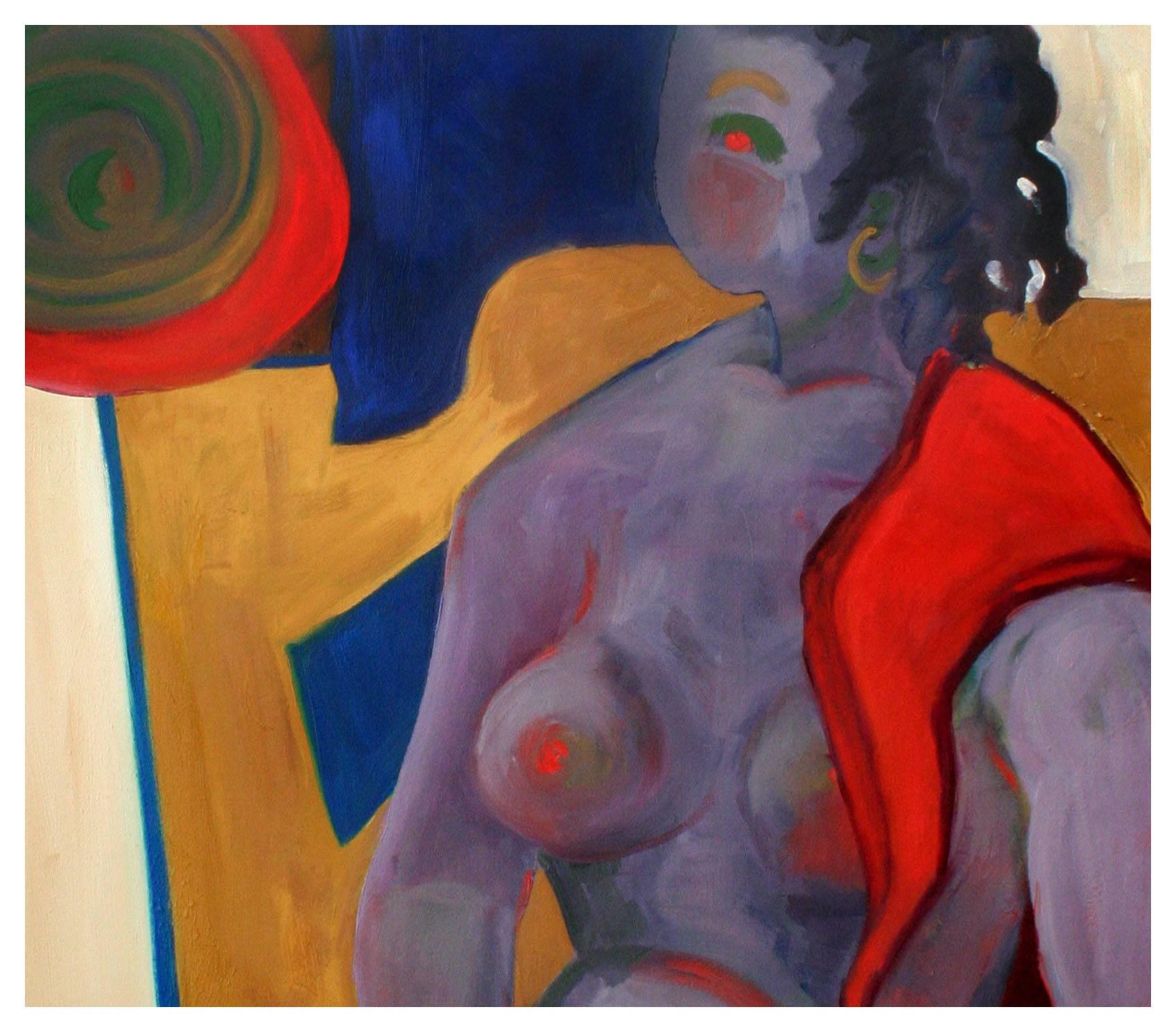 Abstract Expressionist African American Nude Figurative - Painting by Molly E. Brubaker