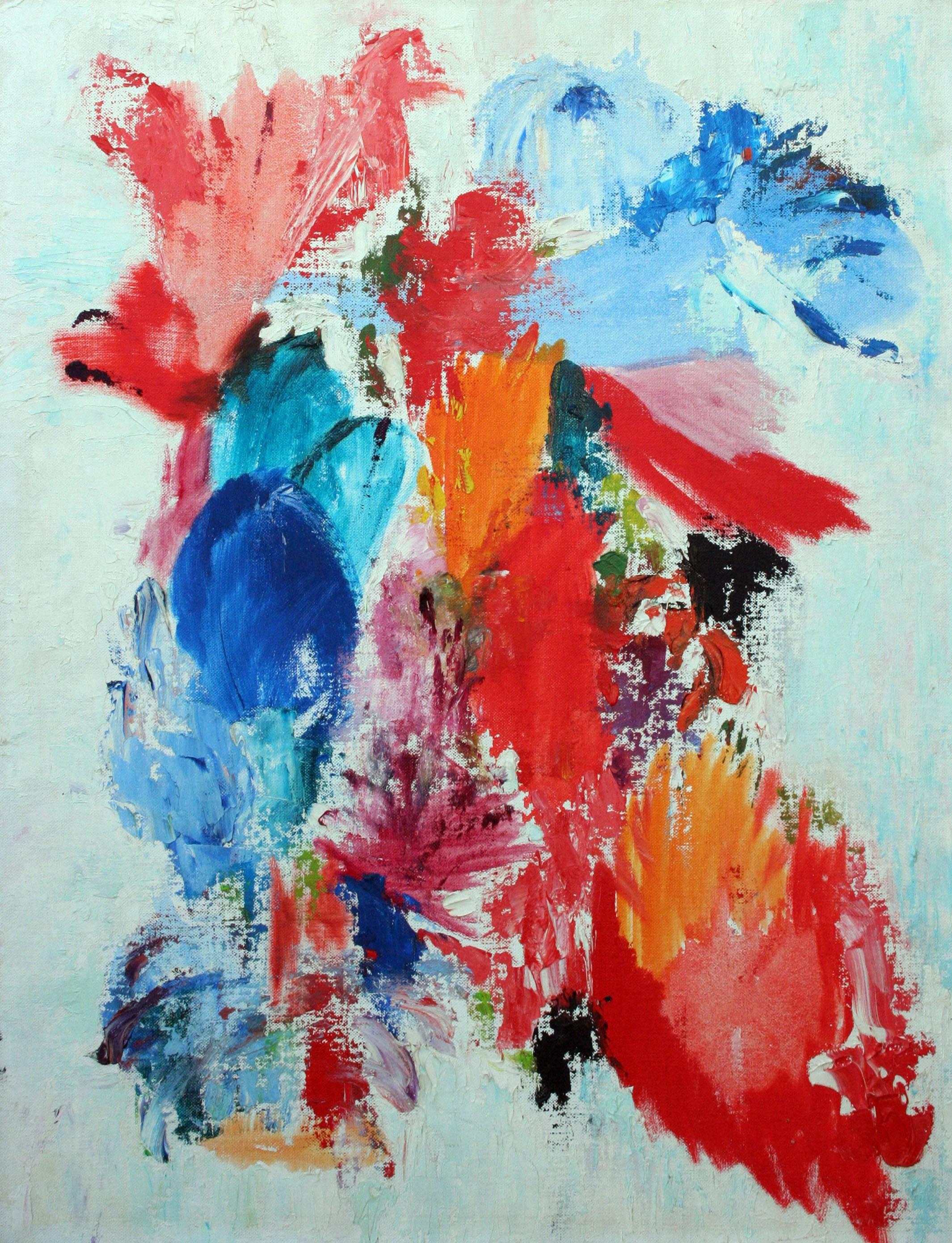 Unknown Abstract Painting - Vibrant Bouquet Abstract