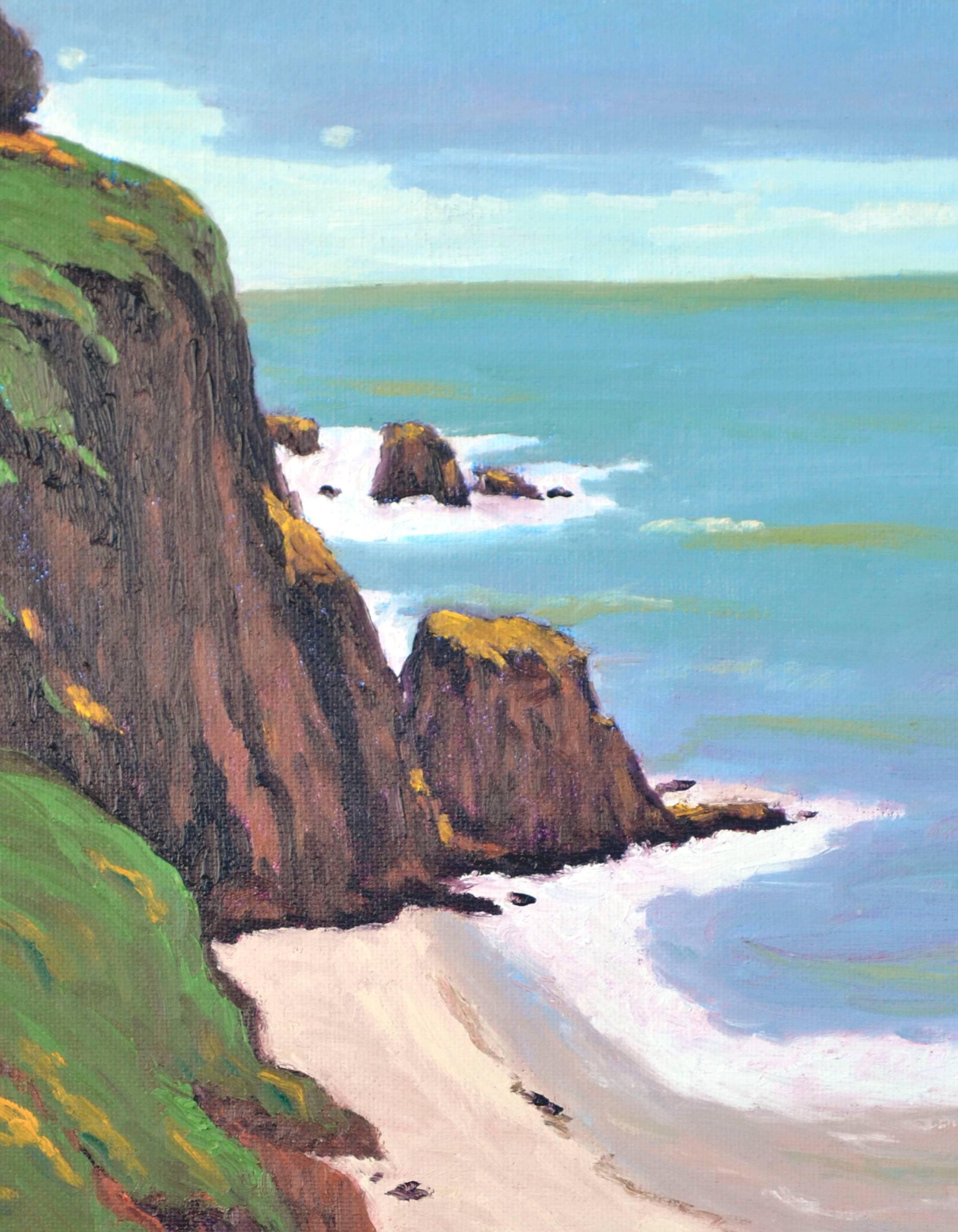Coastal Bluffs by Jesse Don Rasberry - Painting by Jesse Don Rasberry 