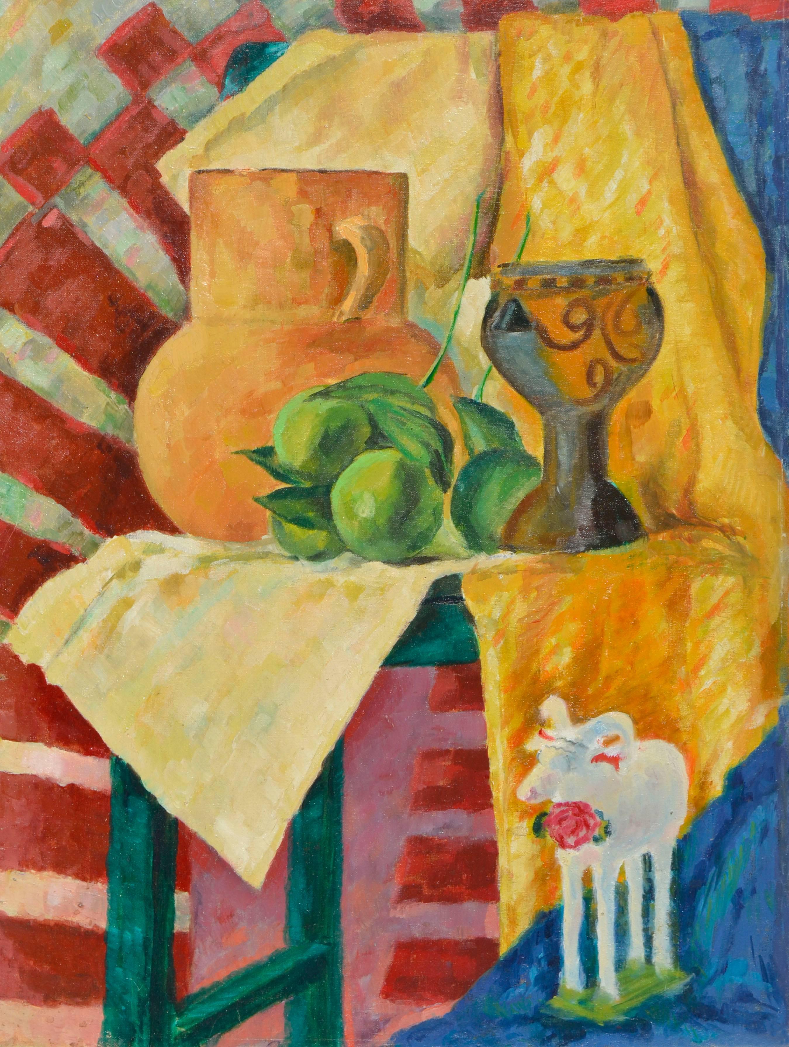 Vibrant Mid Century Still Life - San Miguel de Allende, Mexico - Painting by Mary Miller