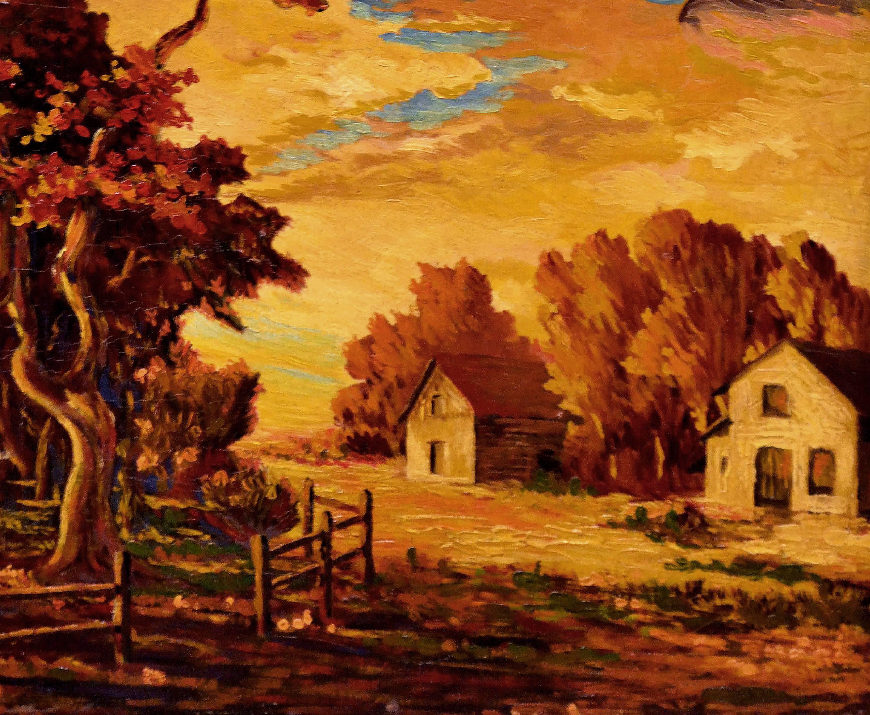 Autumn Landscape - Painting by Unknown