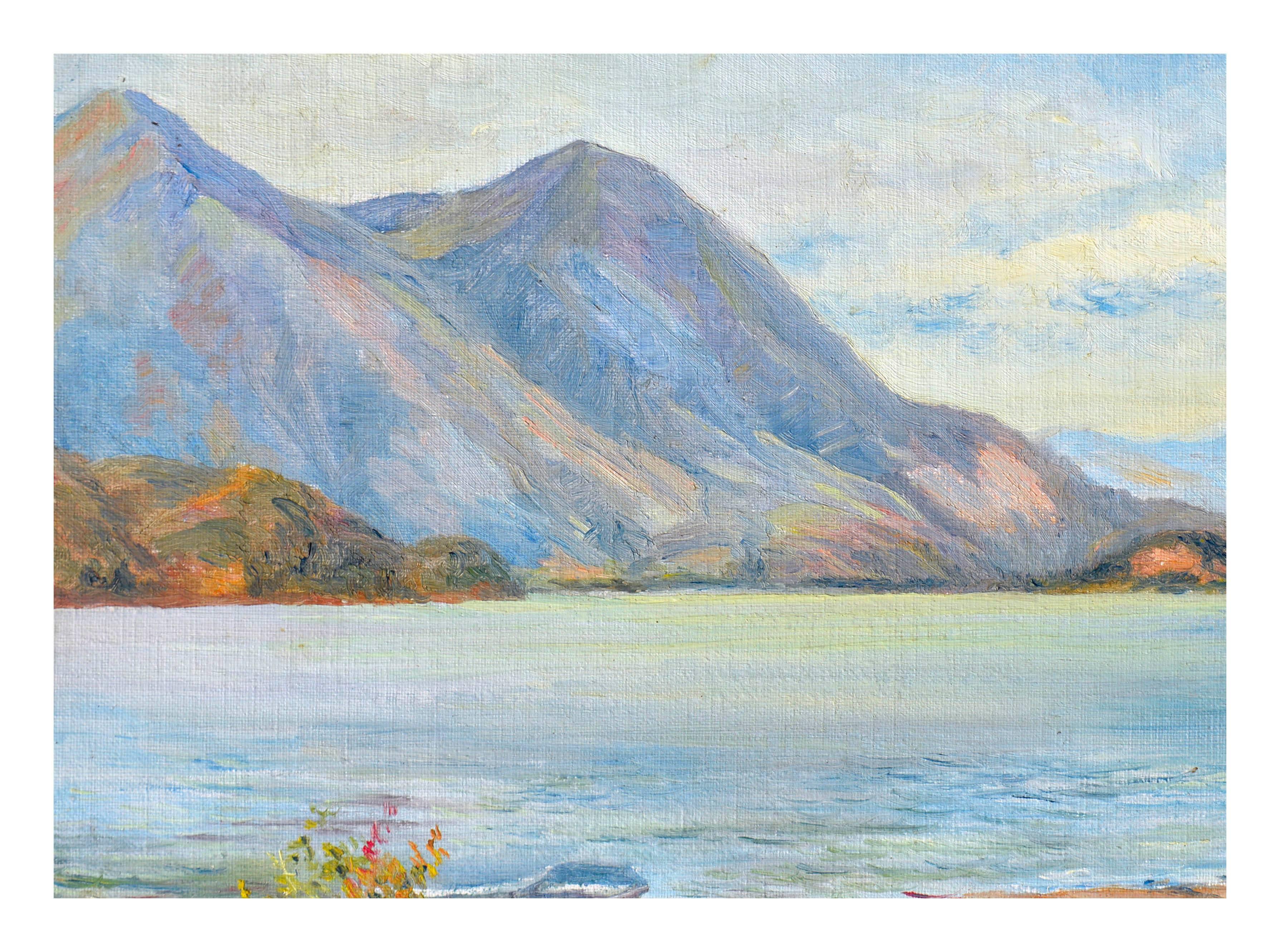 Konocti, Klarer See – kalifornische Landschaft aus der Mitte des Jahrhunderts (Amerikanischer Impressionismus), Painting, von Margaret E. Rogers