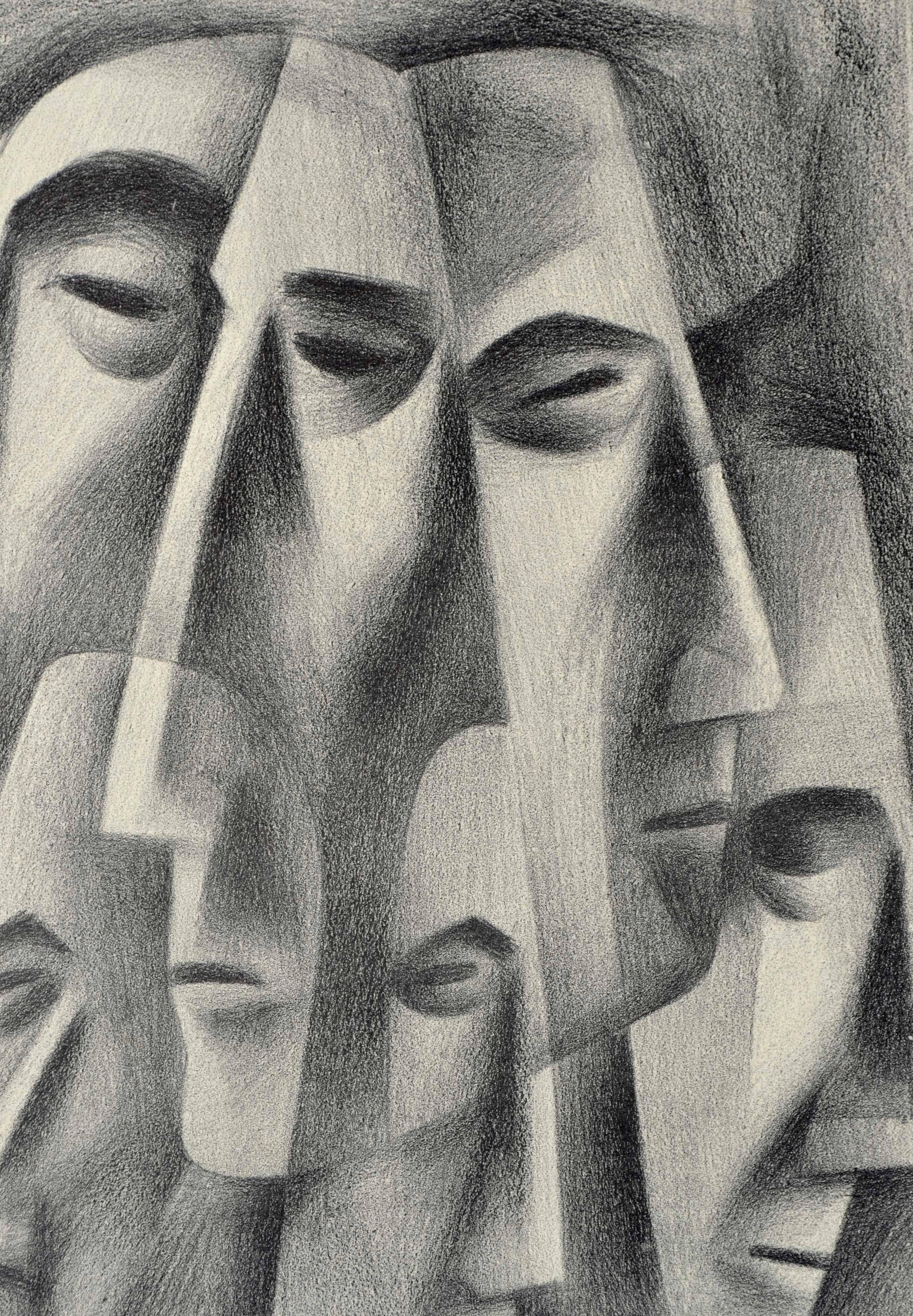 Faces Abstract - Print by Raymond Edwin Brose