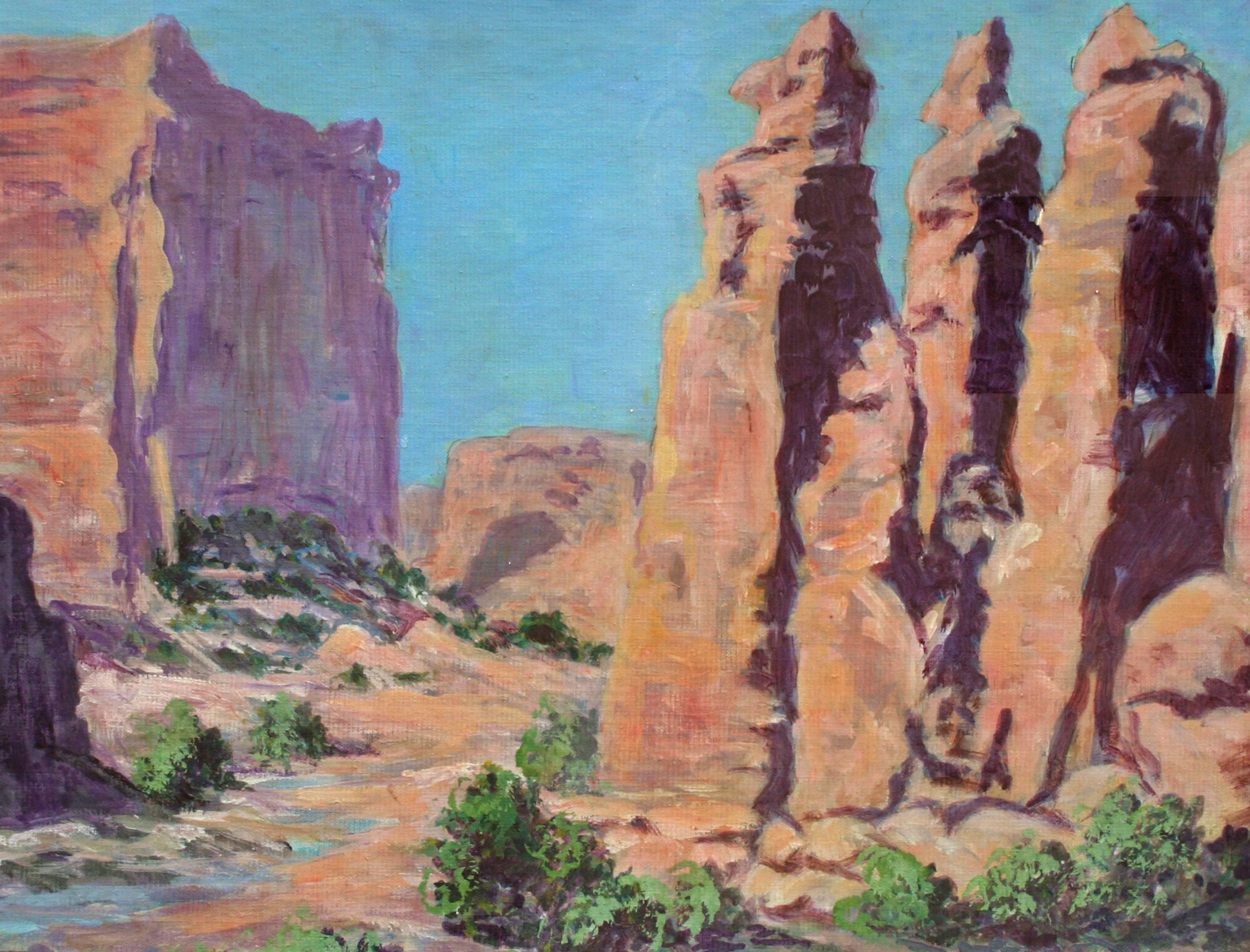 Southwest Landscape - Painting by Elizabeth Chatham