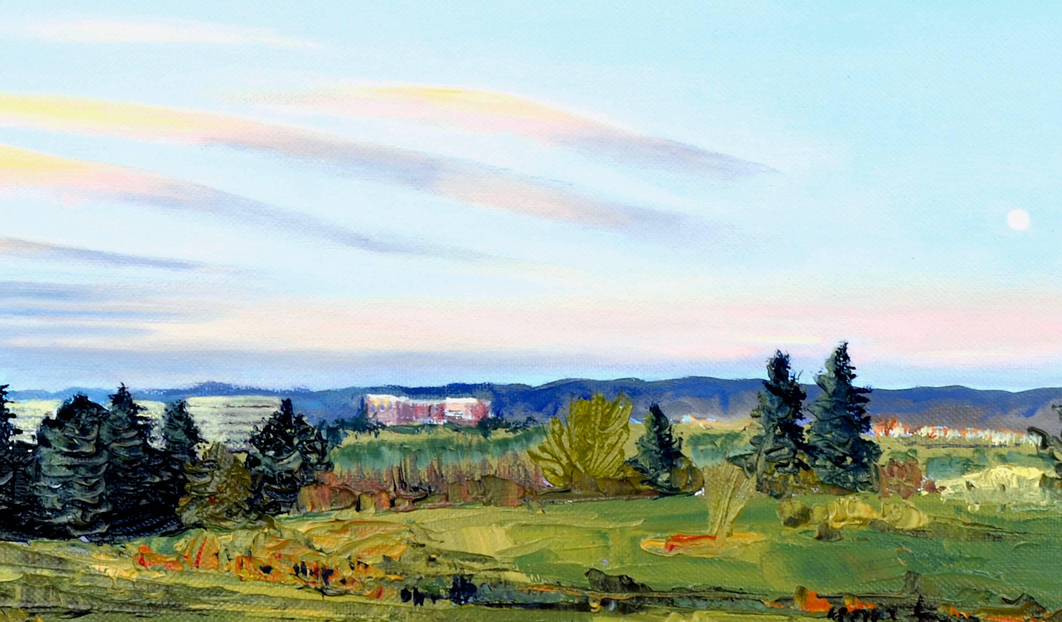 Paysage de Littleton, Colorado  - Impressionnisme américain Painting par Betsy Duzan