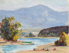 Quiet Stream, Small-Scale Mid Century California Landscape, 1937