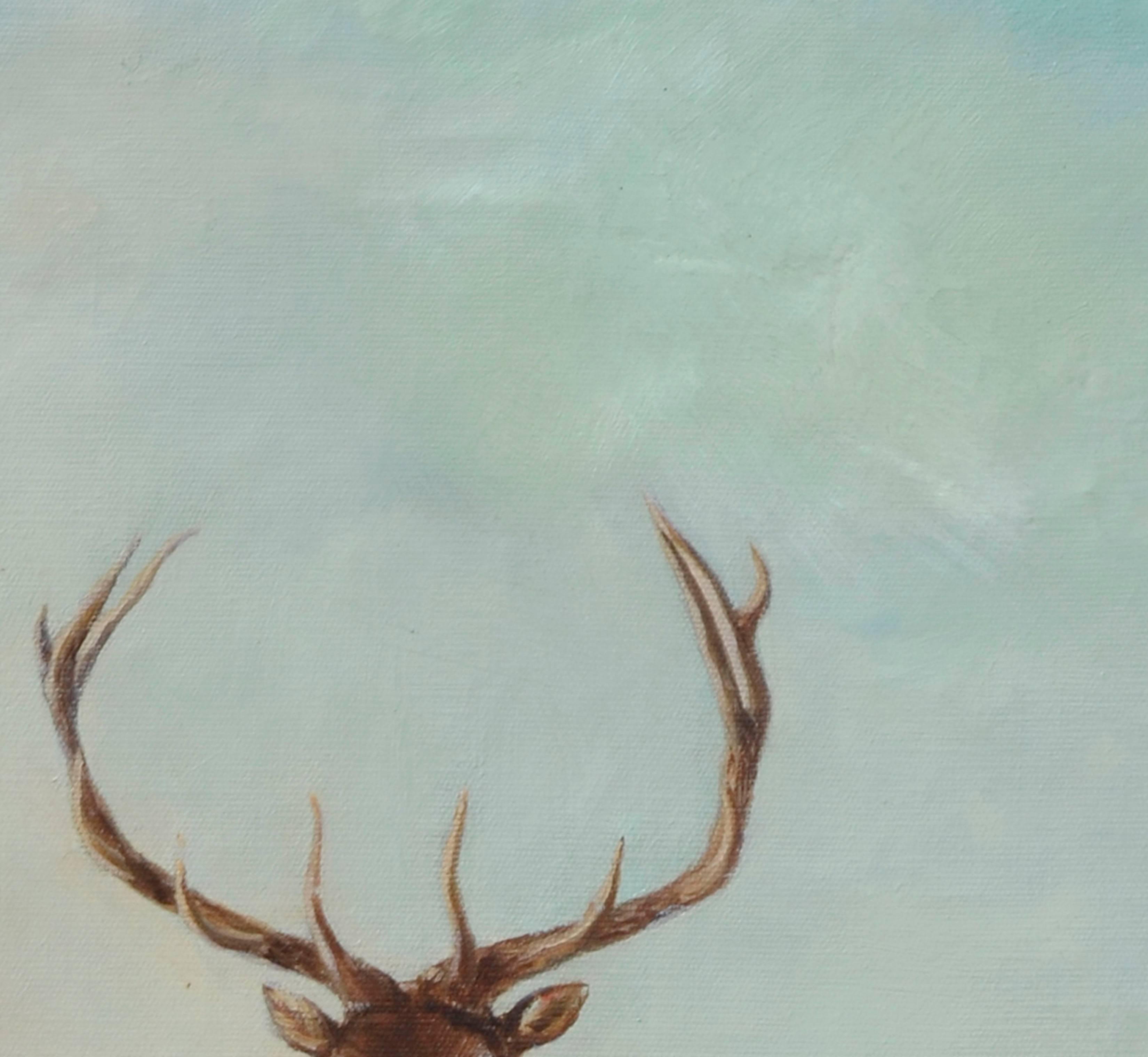 painting of a stag