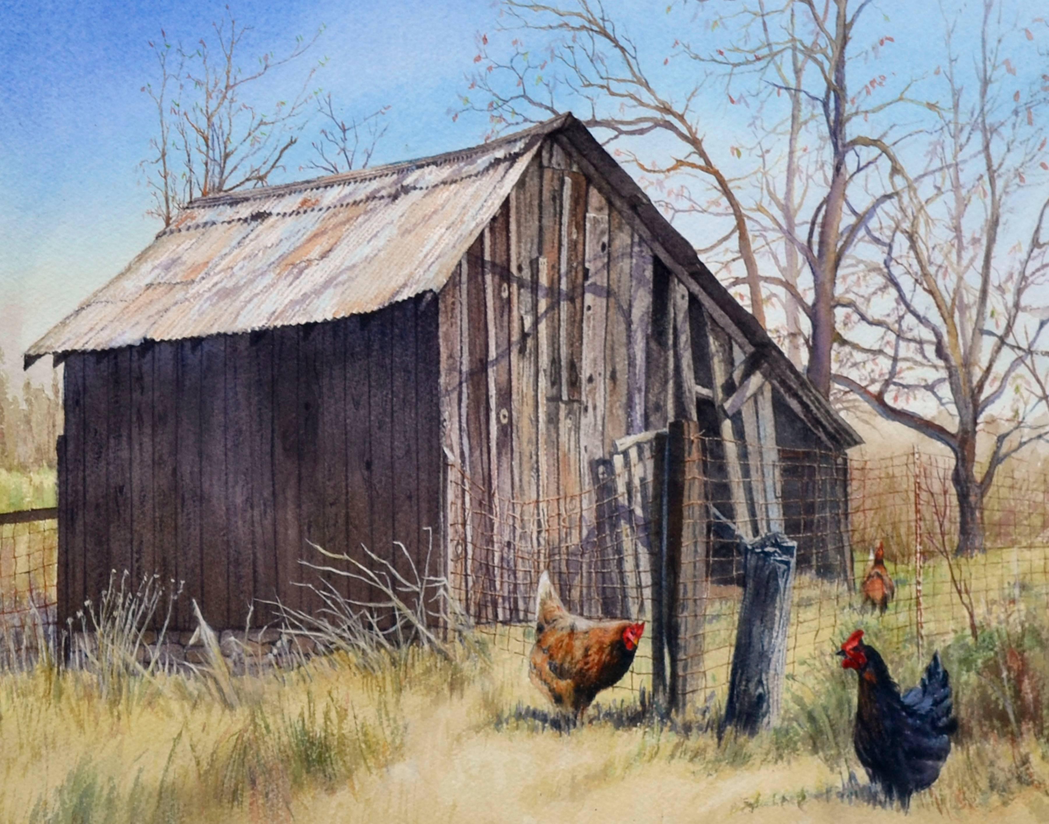 paintings of old barns