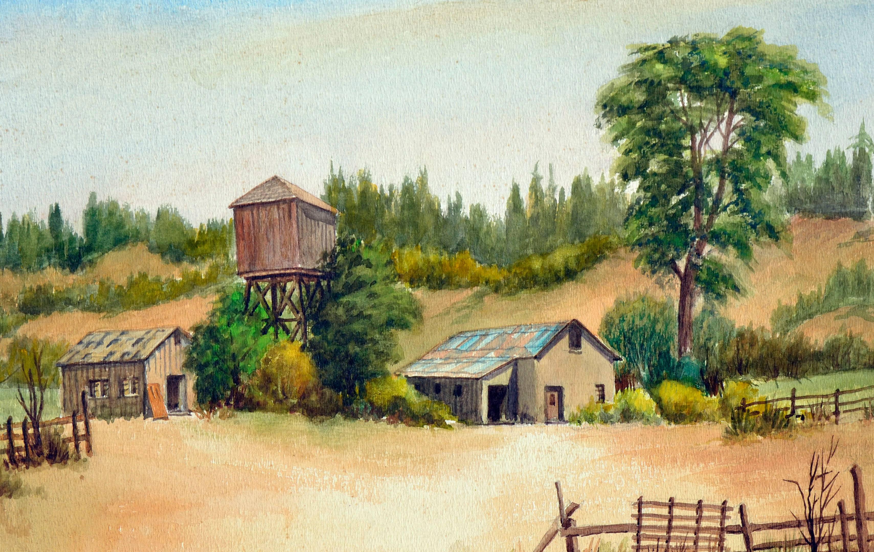 Ward Ranch Landscape - Art by Leonard Frank Starks