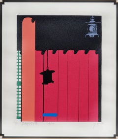 Japanese Lantern - Vintage Minimalist Geometric Screen Print