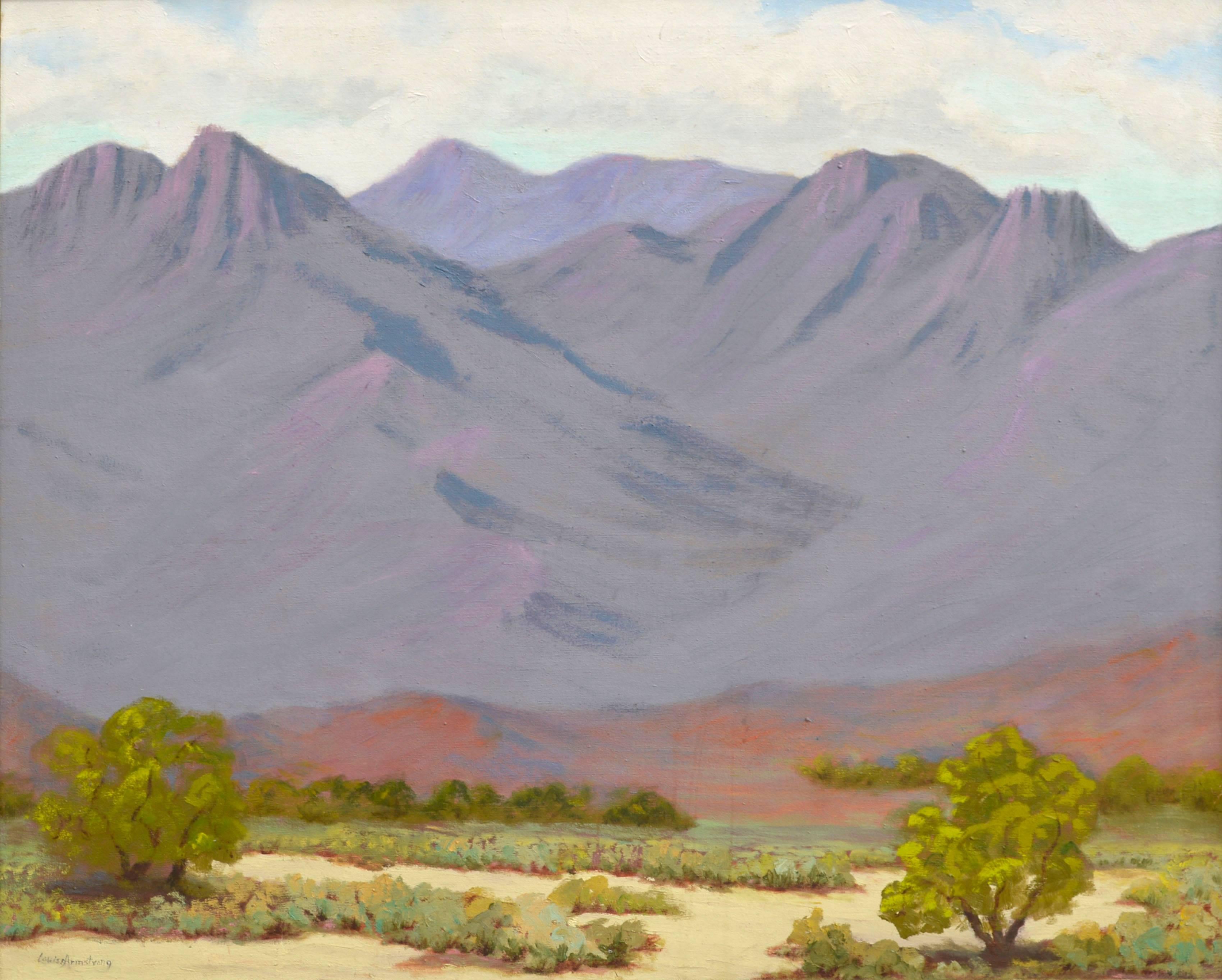 San Gabriel Mountains - Painting by Louise Armstrong