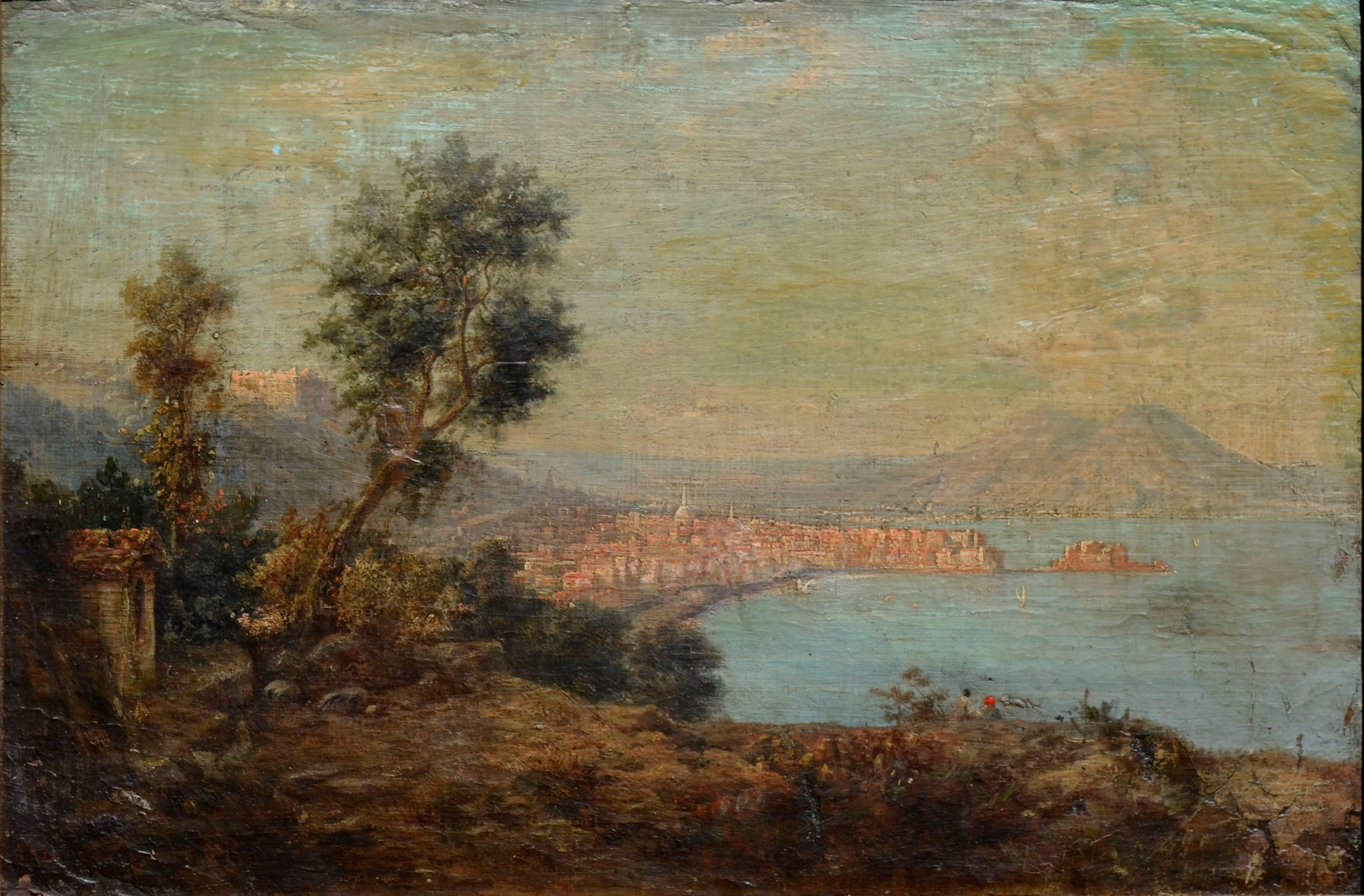 Environs of Naples - Painting by J.O. de Mogtaland