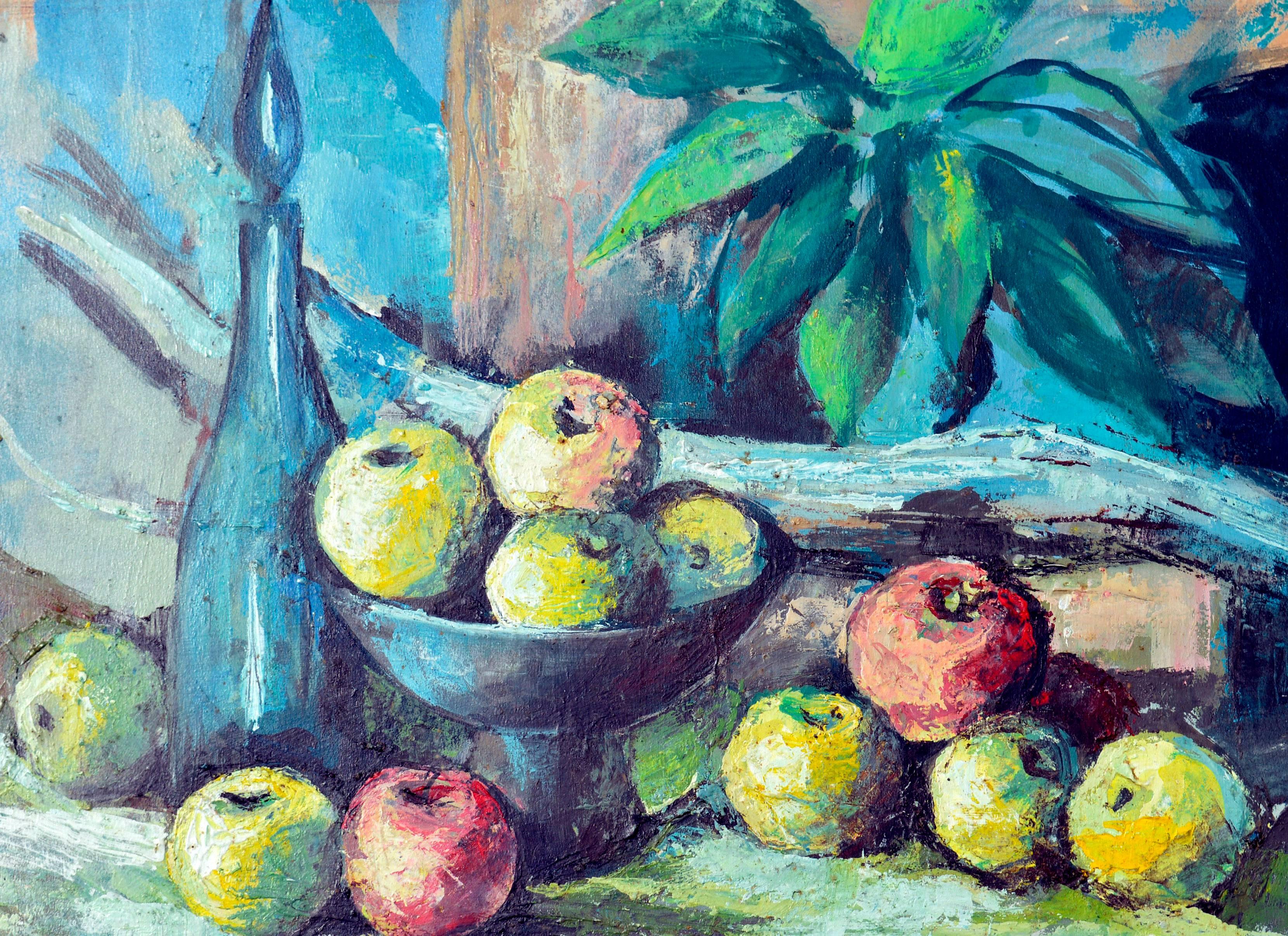 Mid Century Apple Still Life  - Painting by Margaret Twitchell Swank
