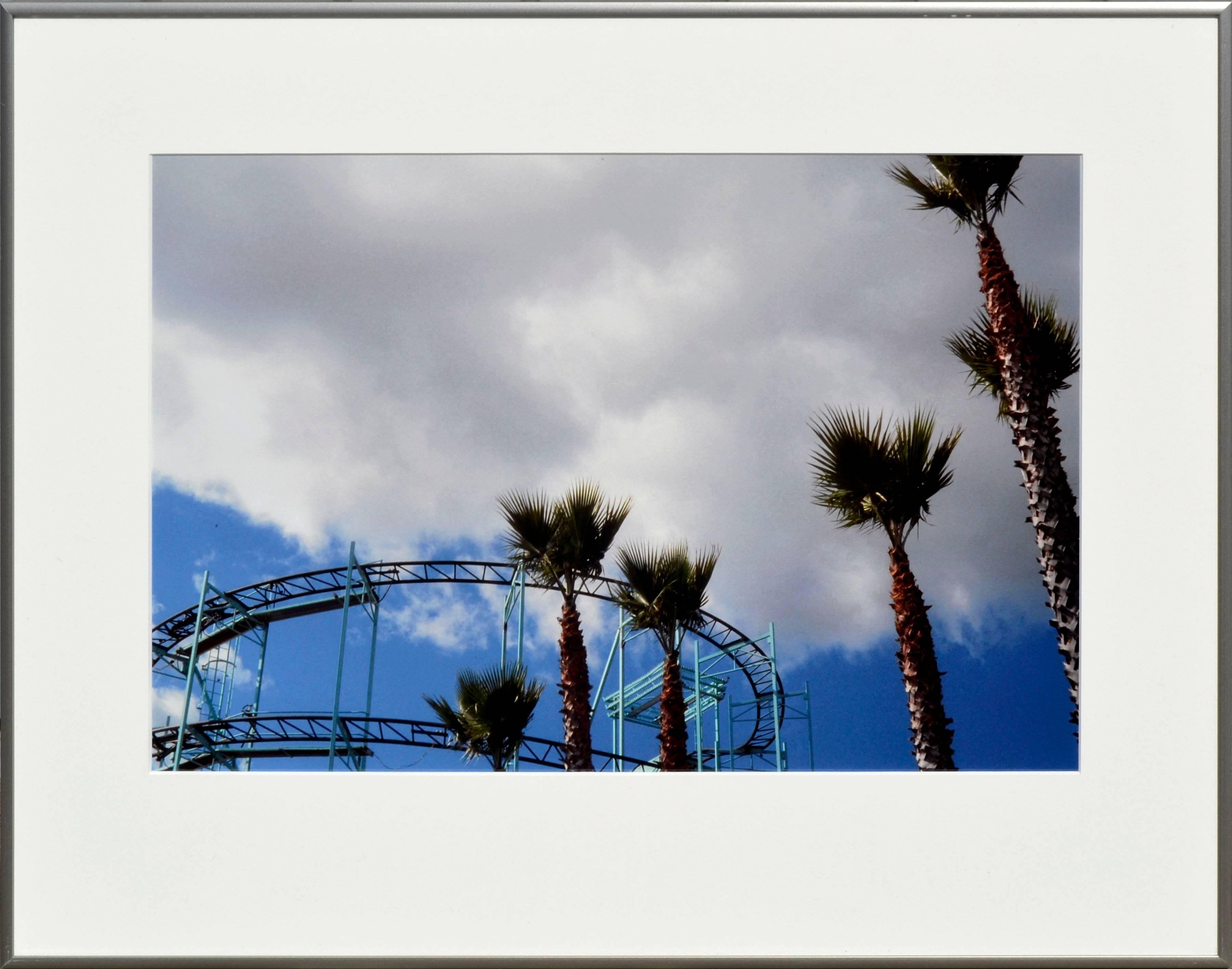 Deborah Eddy Landscape Photograph - The Palms at the Boardwalk - Santa Cruz Beach Boardwalk Color Photograph 