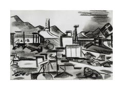 Abstract Landscape Drawings and Watercolors