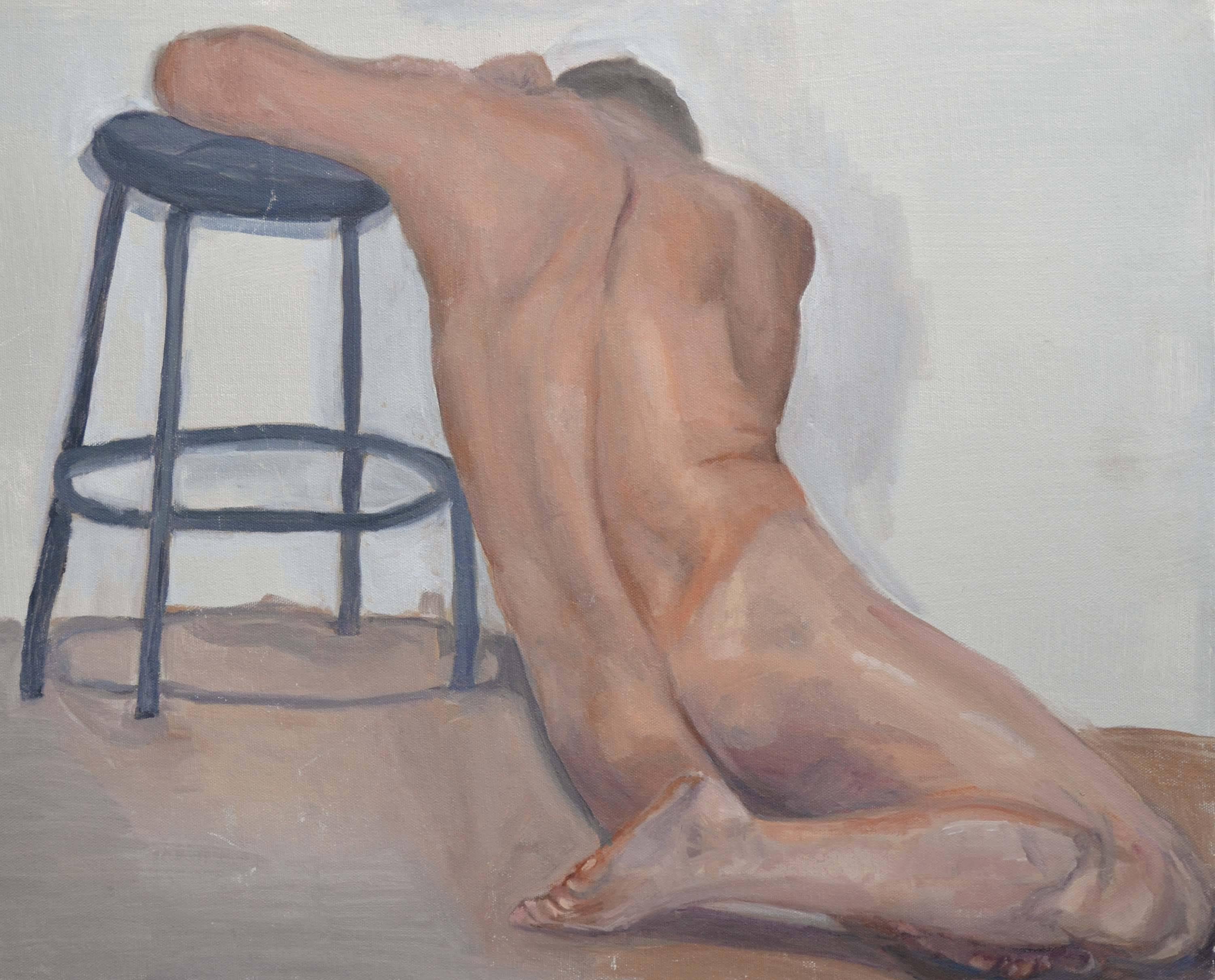 Nude Male - Painting by M. Z. Murphy