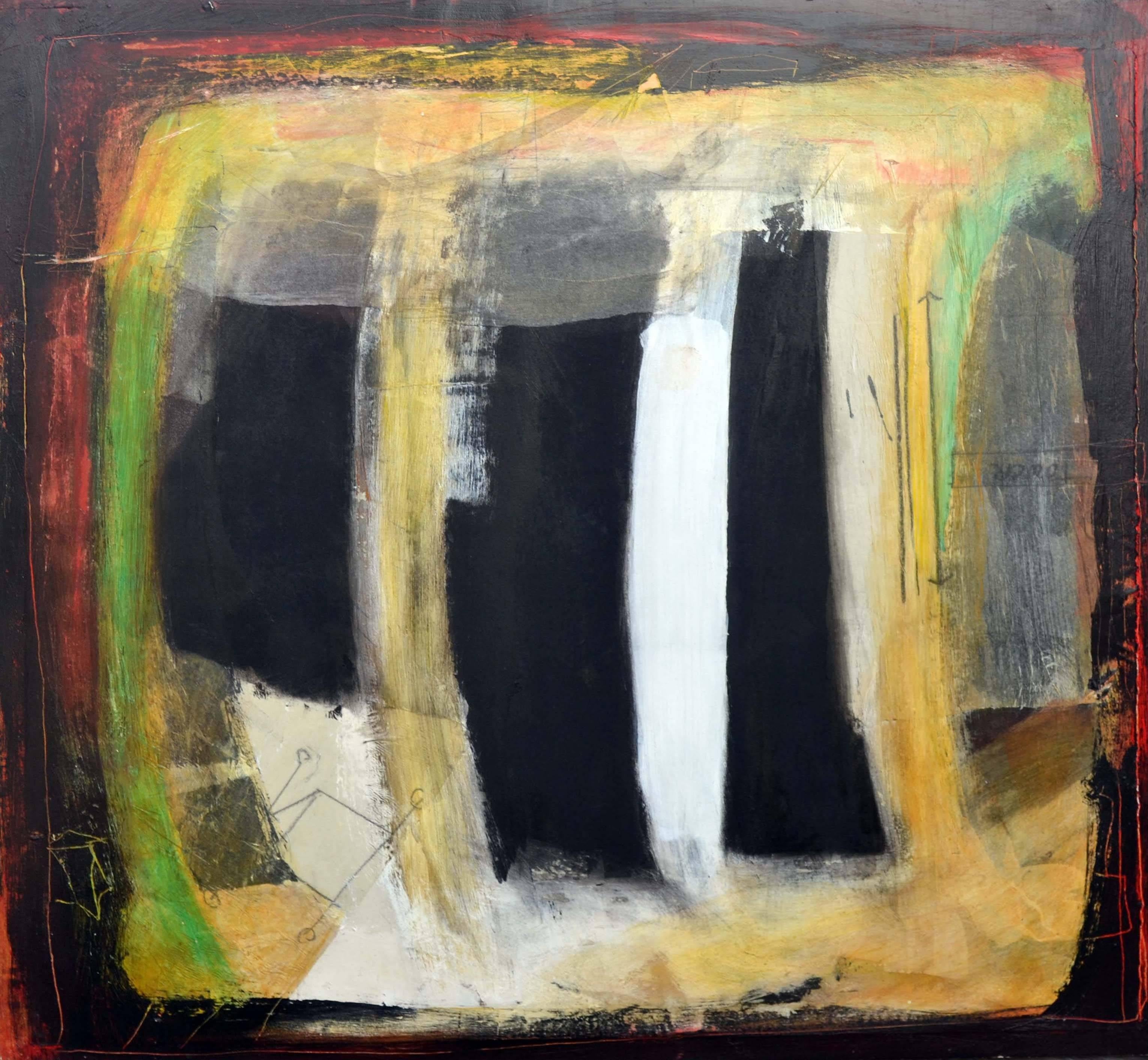 Tina Fuentes Abstract Painting - "Luz, Tres Barras" Abstract