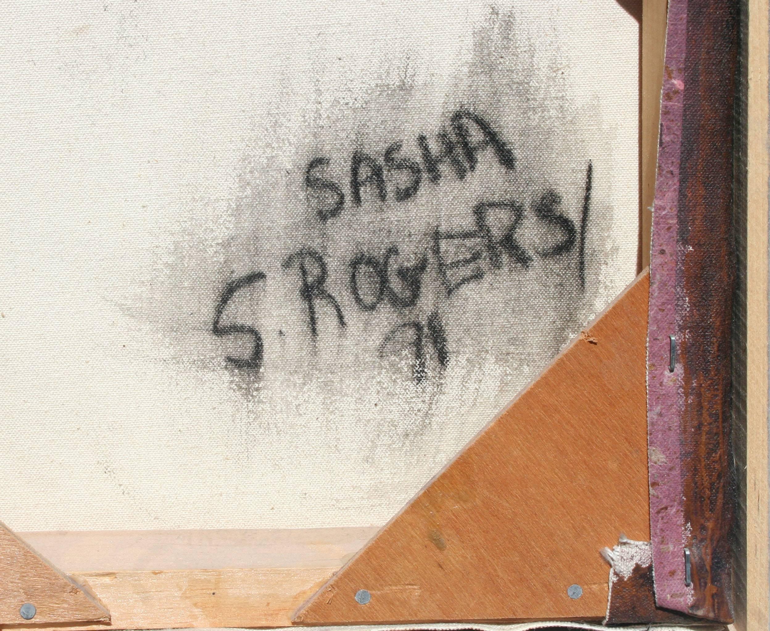 Beautiful textural abstract by Sasha Rogers (Canadian, 20th/21st Century). Signed 