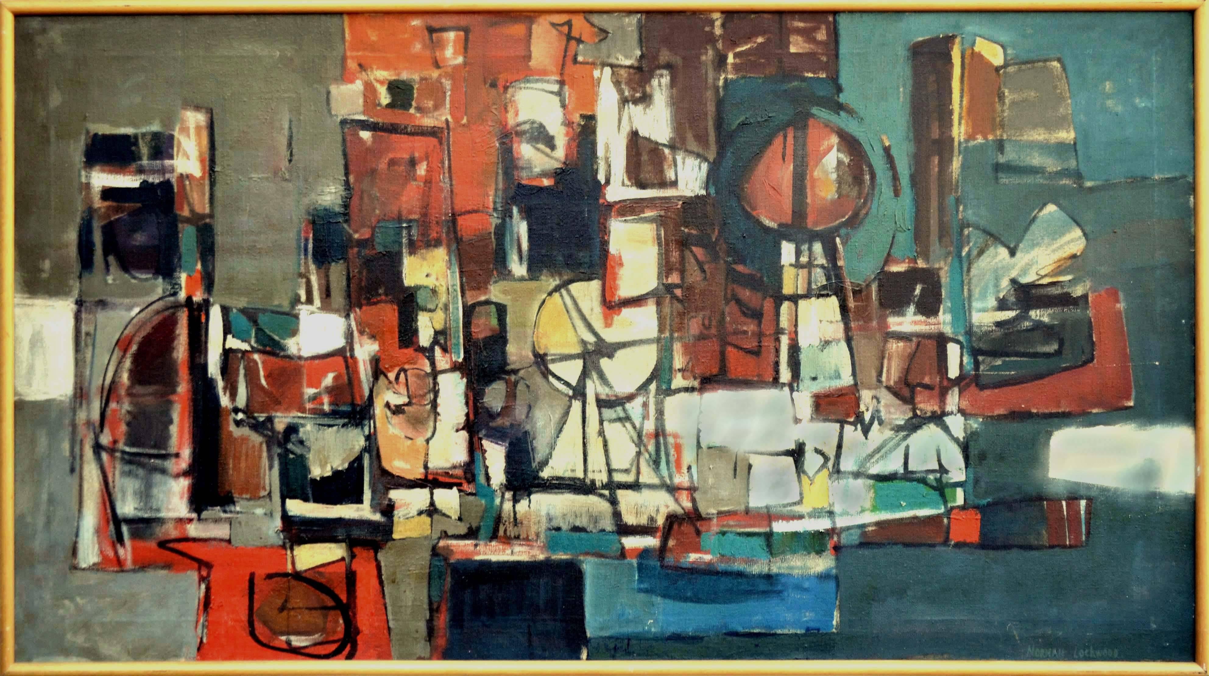 Norman Lockwood Landscape Painting - San Francisco Skyline 1959