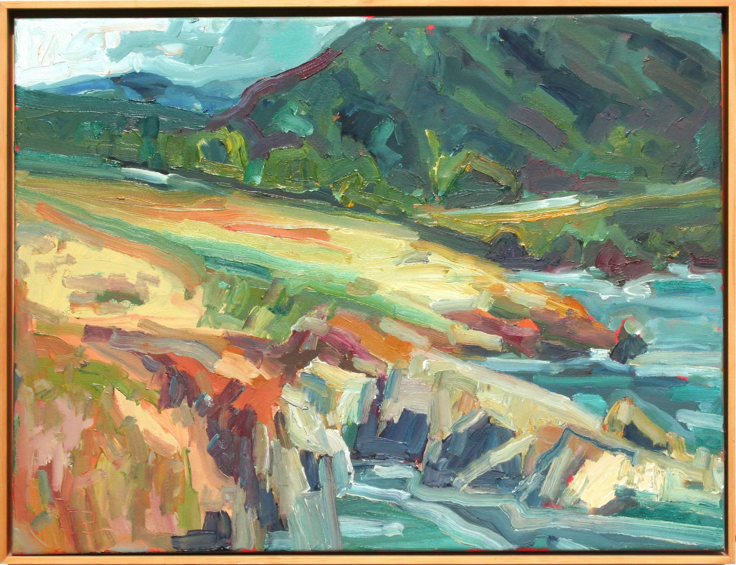 John Crawford Landscape Painting - Road to Big Sur by Robert Crawford