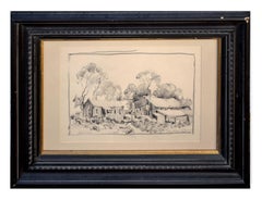 Vintage Toiler's House Drawing 