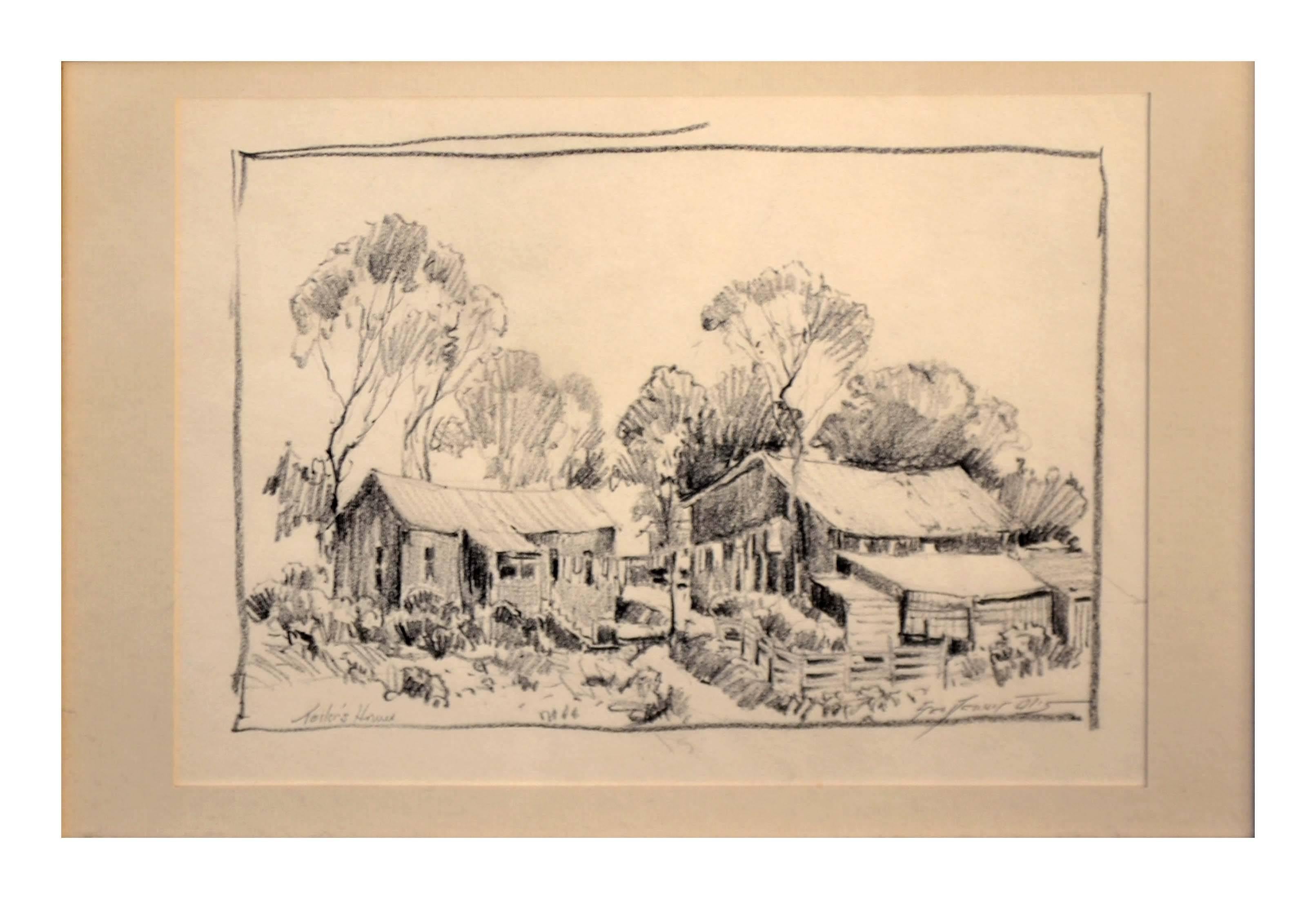 Toiler's House Drawing  - Art by George Demont Otis