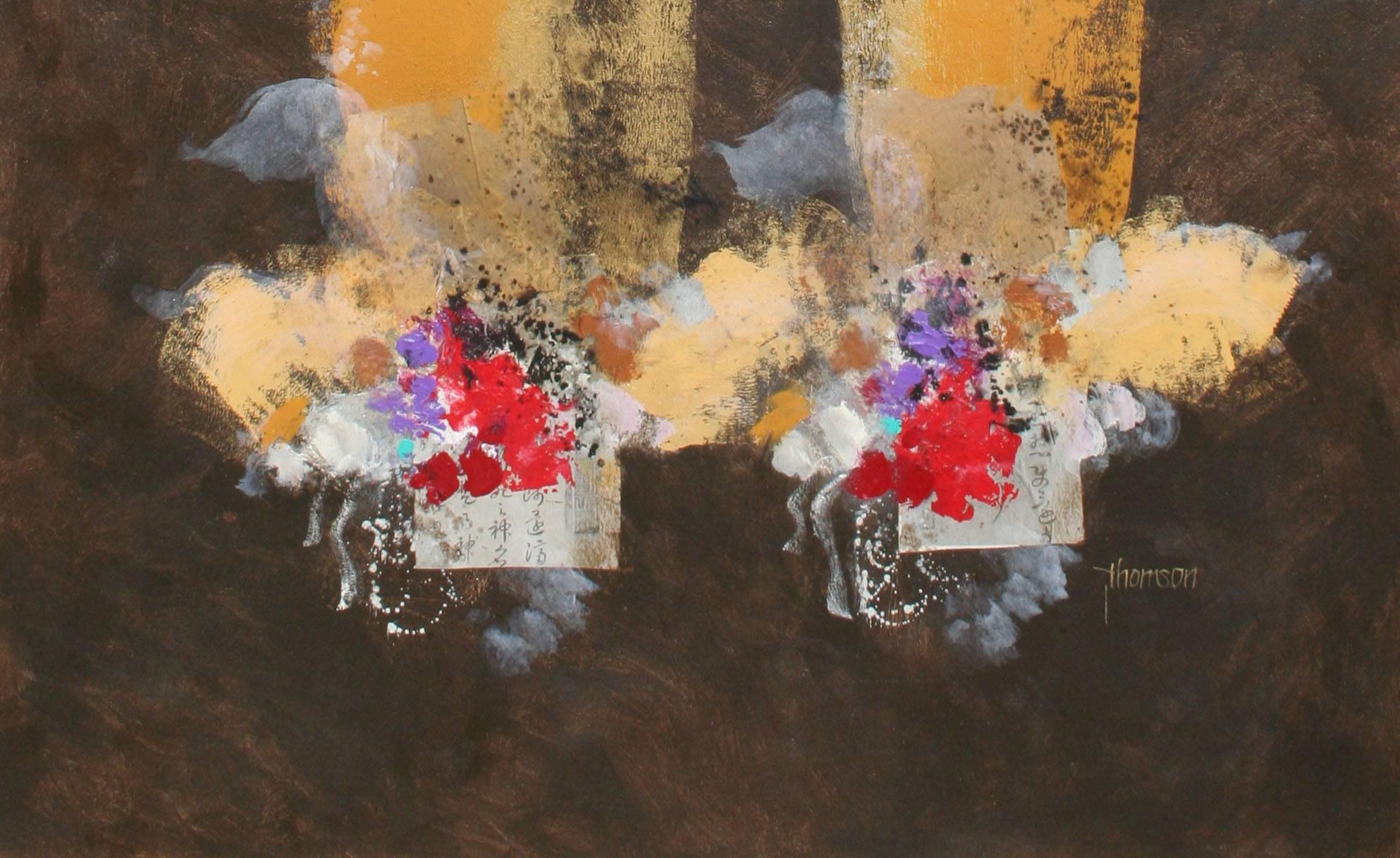 Brown Pudden - Abstract Painting by John O. Thomson