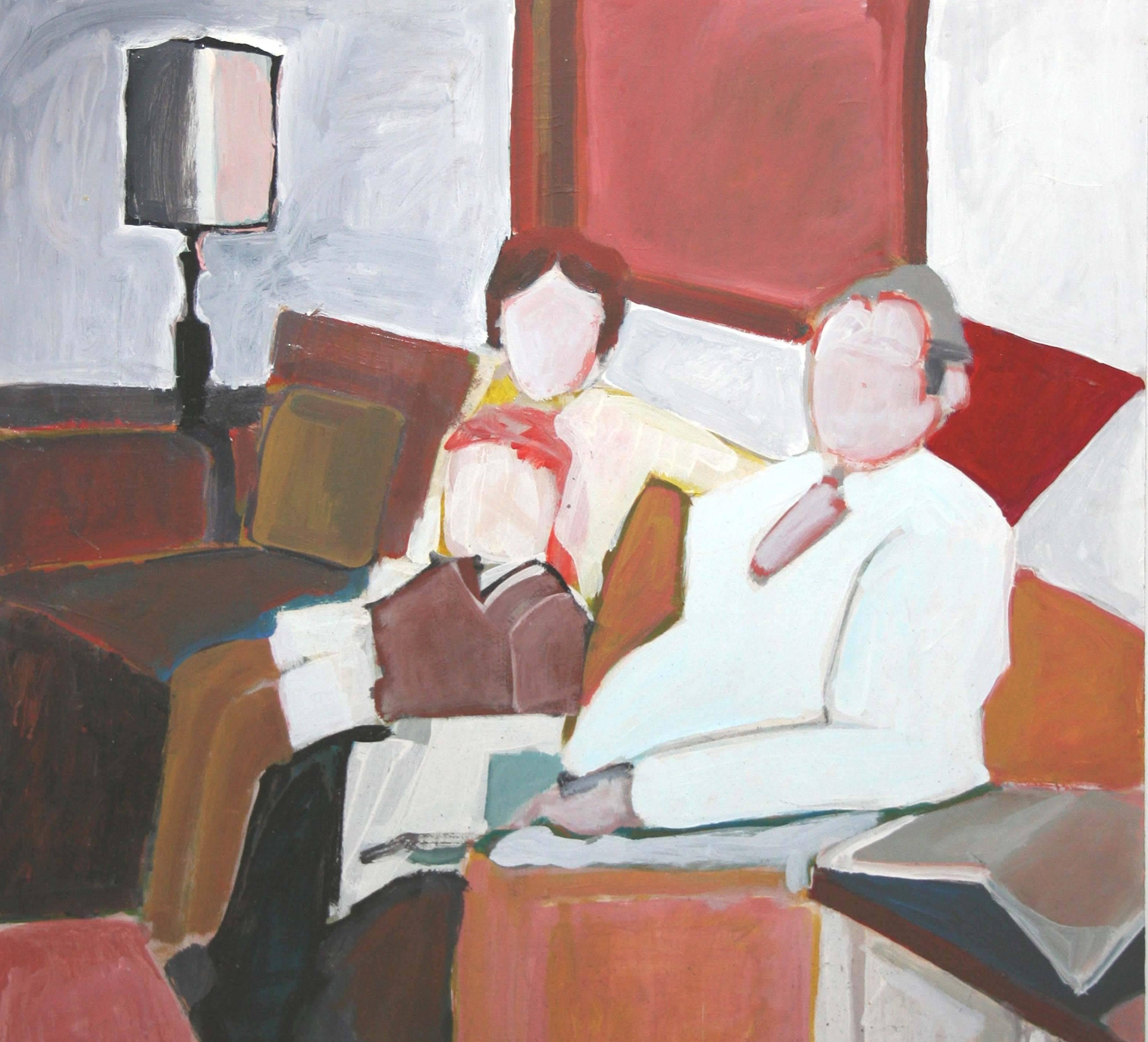 Abstracted Genre -- The Family - Painting by Michael Eggleston