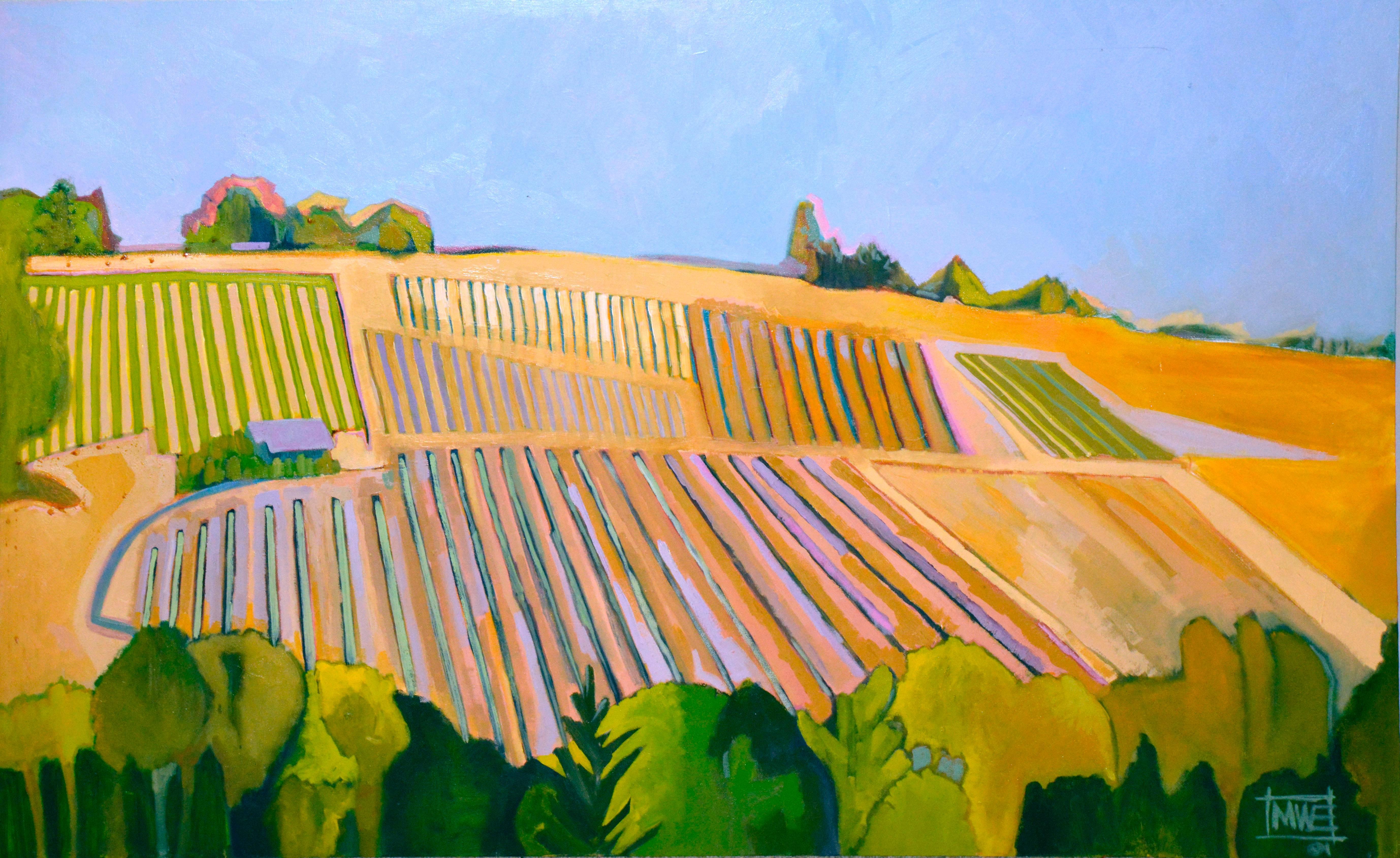 Michael William Eggleston Landscape Painting - Rolling Fields