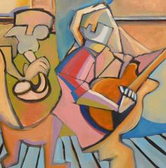 Two Musicians Abstracted Figurative