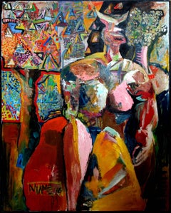 Large-Scale Neo-Expressionist Figurative Abstract, In the Style of Basquiat 