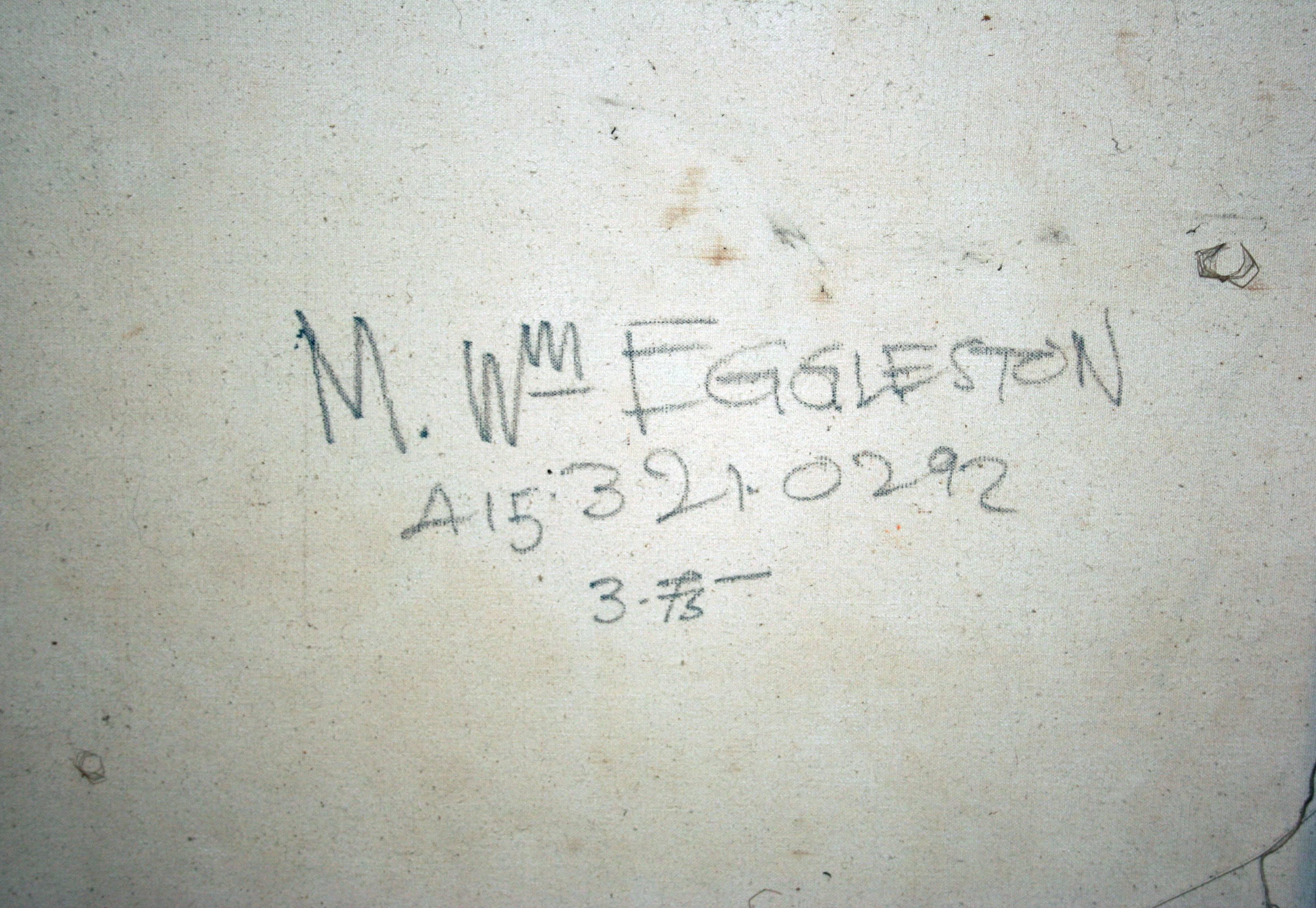 Large-Scale Neo-Expressionist Figurative Abstract, In the Style of Basquiat 

Large-scale Neo-expressionist figurative abstract painting by San Francisco, California artist Michael William Eggleston (American, 20th c.), c.1975-1976. This striking