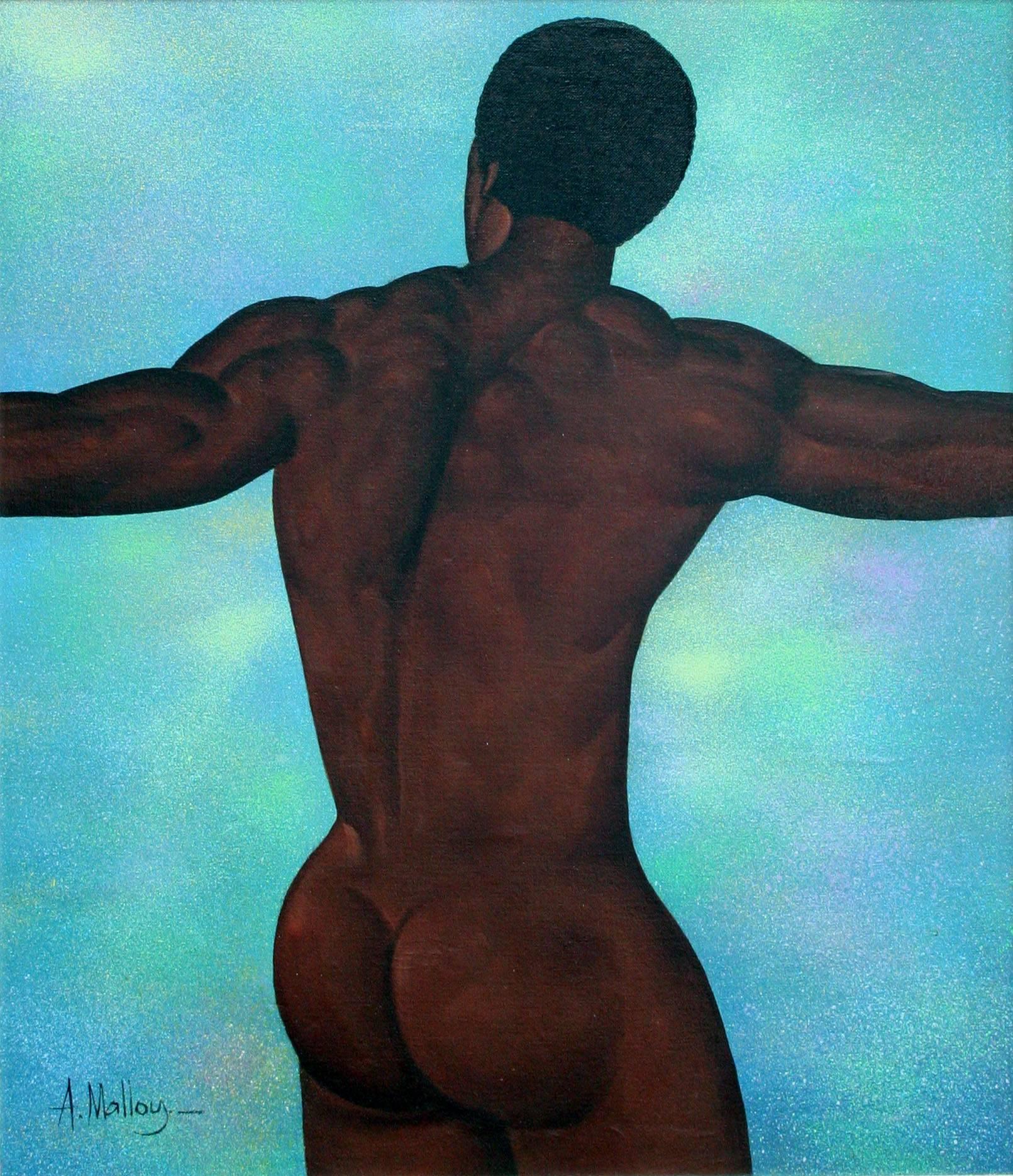 Male Nude Figurative - Painting by A. Malloy