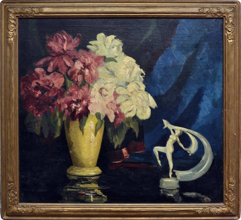 G. Wick - Art Deco Still Life, Painting For Sale at 1stdibs