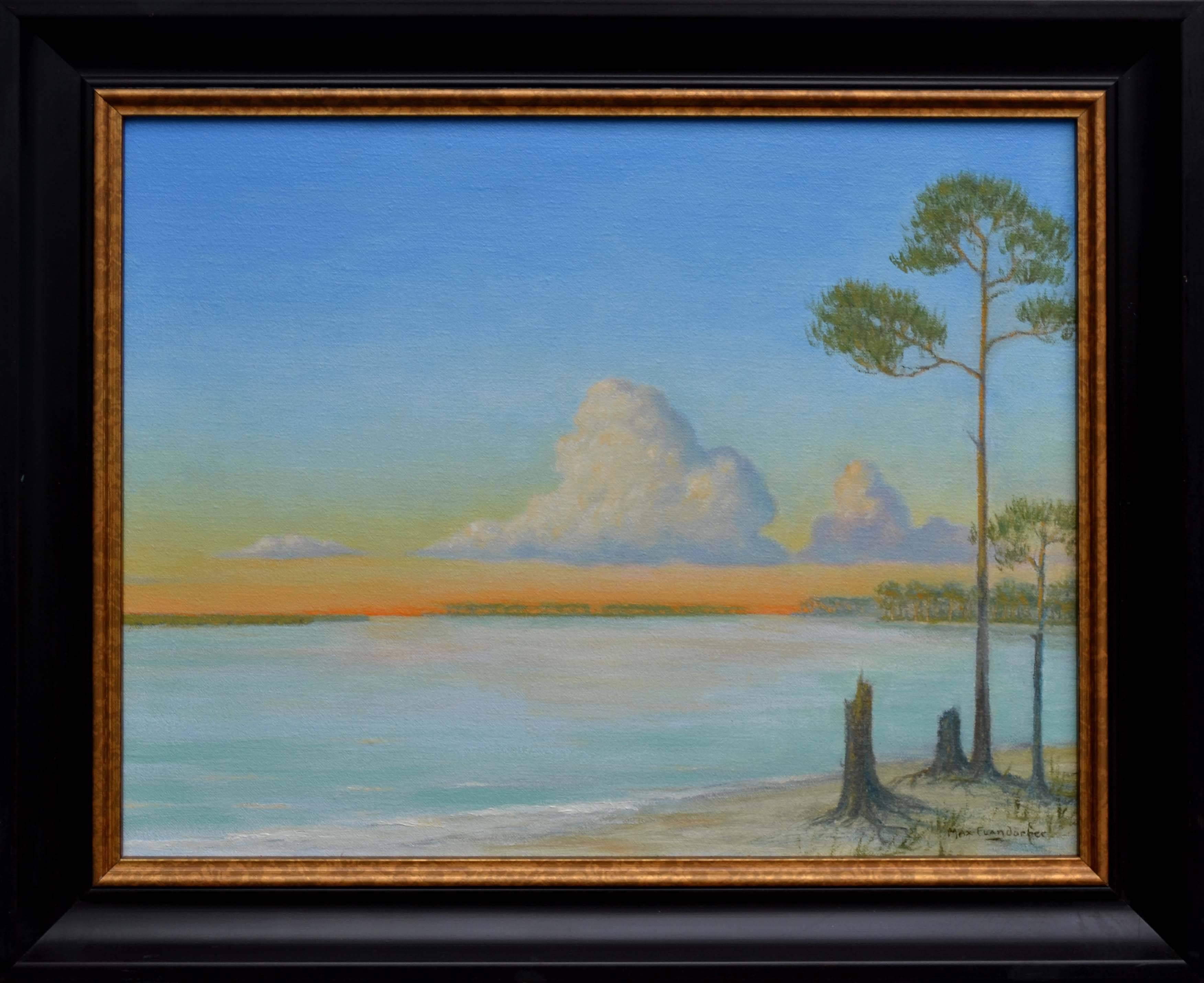 Landscape Painting di Max Flandorfer - "Paesaggio "La vita continua