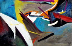 Vintage Mid Century "Lightnings Infinite / Art of Living" - Horizontal Abstract #2