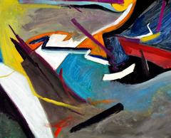 Mid Century "Lightnings Infinite / Art of Living" - Abstrait horizontal #2