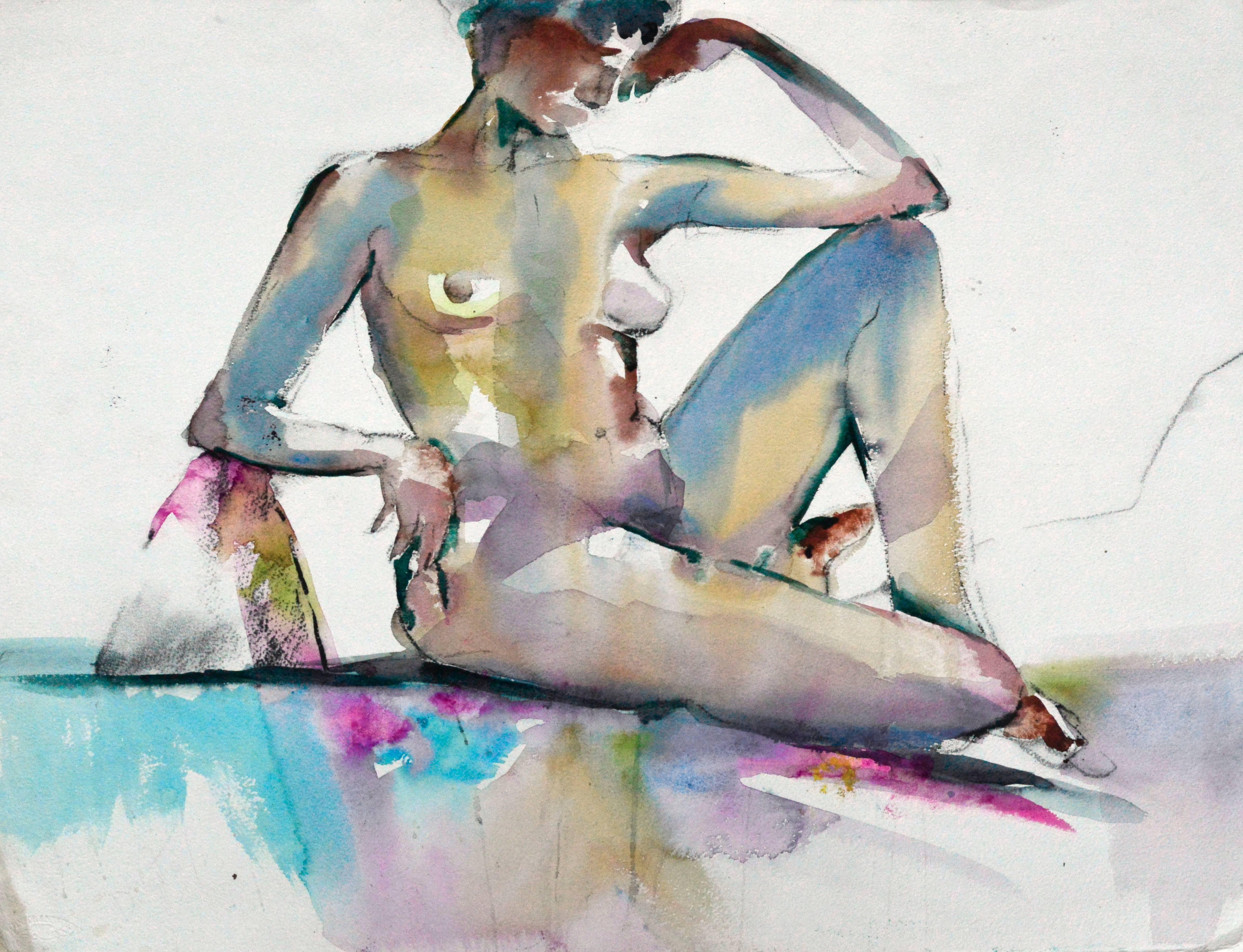 Modernist Resting Nude - Art by David Stephens