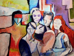 Old Friends Abstract Expressionist Figurative
