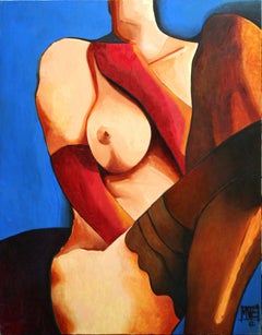 Nude with Stockings and Gloves Figurative