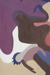 Vintage Lavender & Earth Biomorphic Abstract