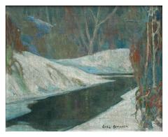 Early 20th Century Snowy River Landscape by Carl Springer
