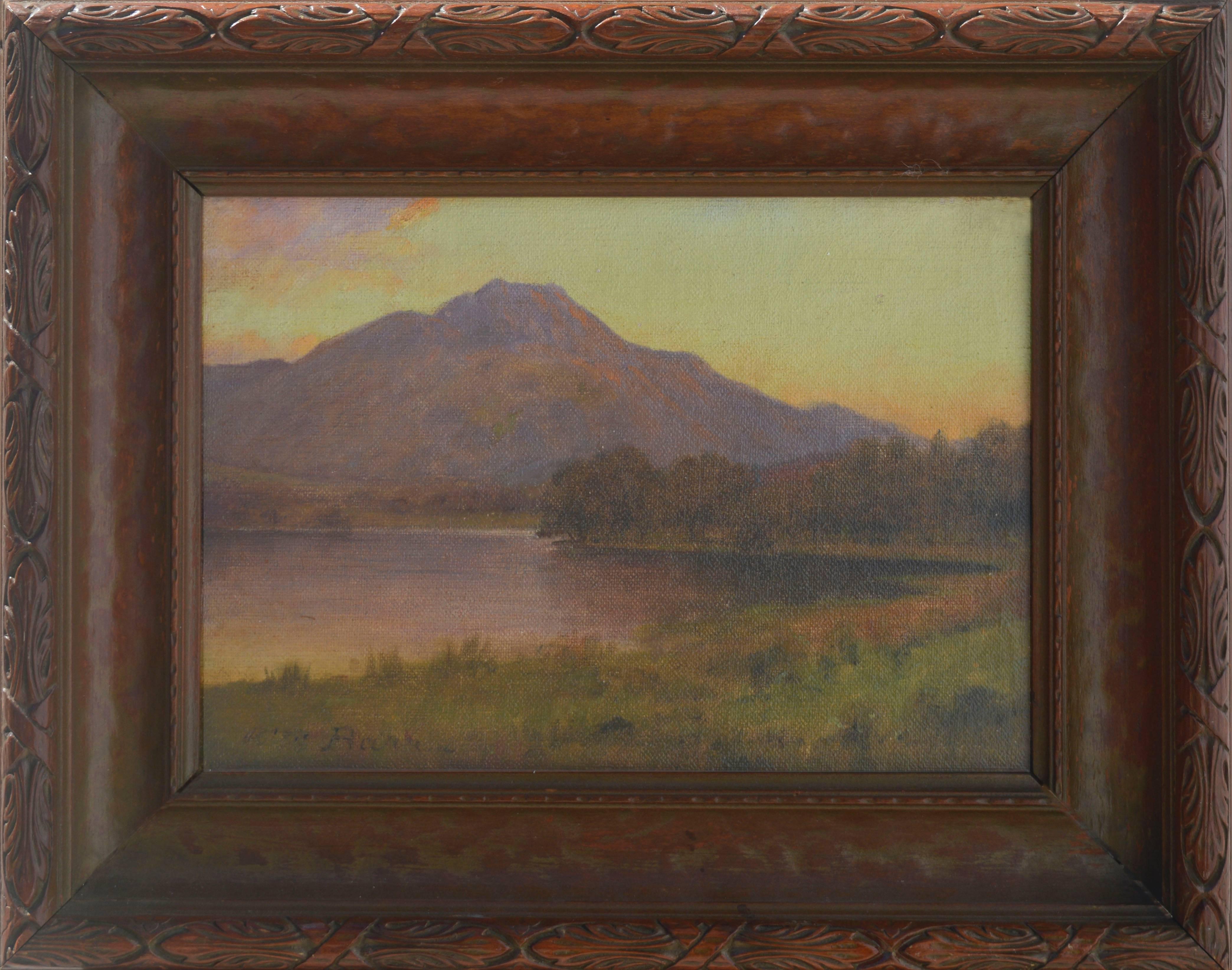 William Barr Landscape Painting - Mount Tamalpais from Bon Tempe Lake