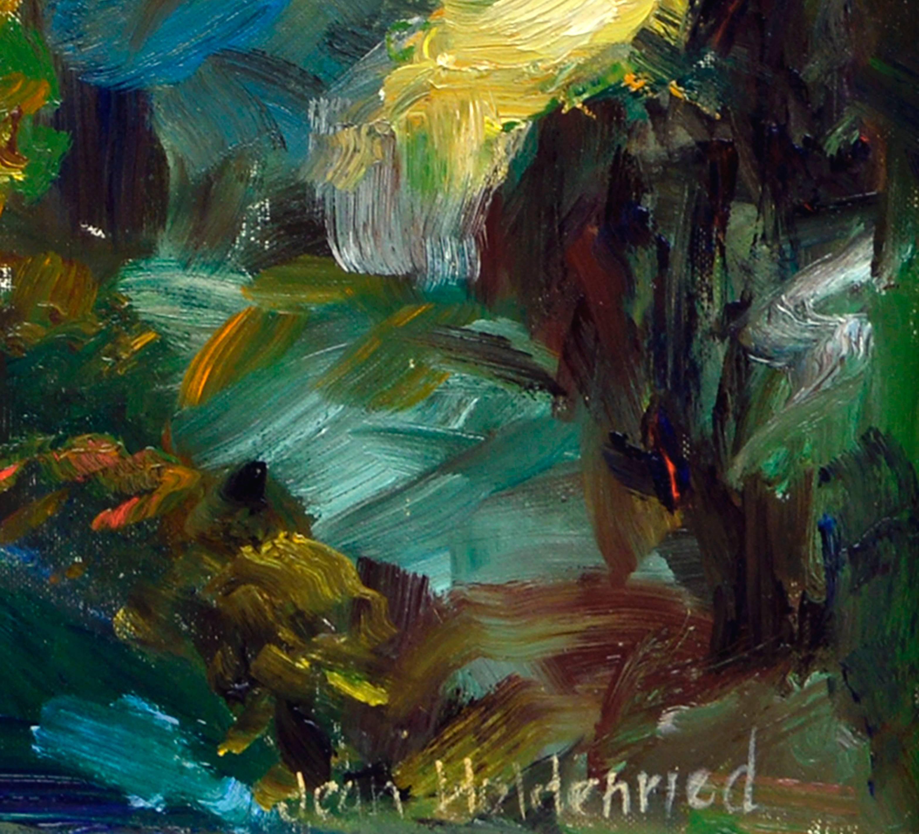 Crashing Surf, Pt. Lobos - American Impressionist Painting by Jean Dunblane Holdenried 