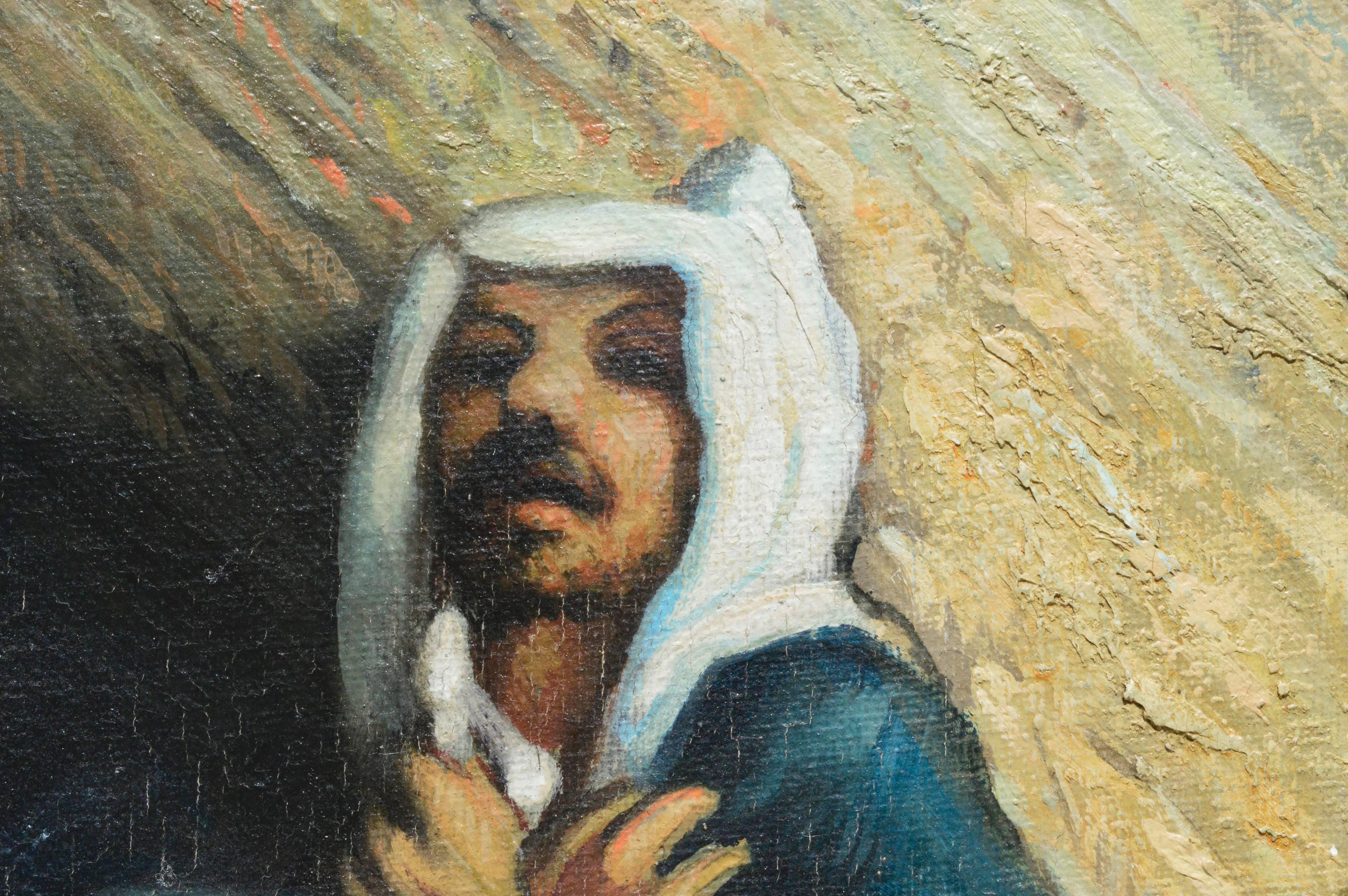 Studio di metà secolo sulla Tentazione di Sant'Antonio - Painting Impressionismo di Piero Tamo