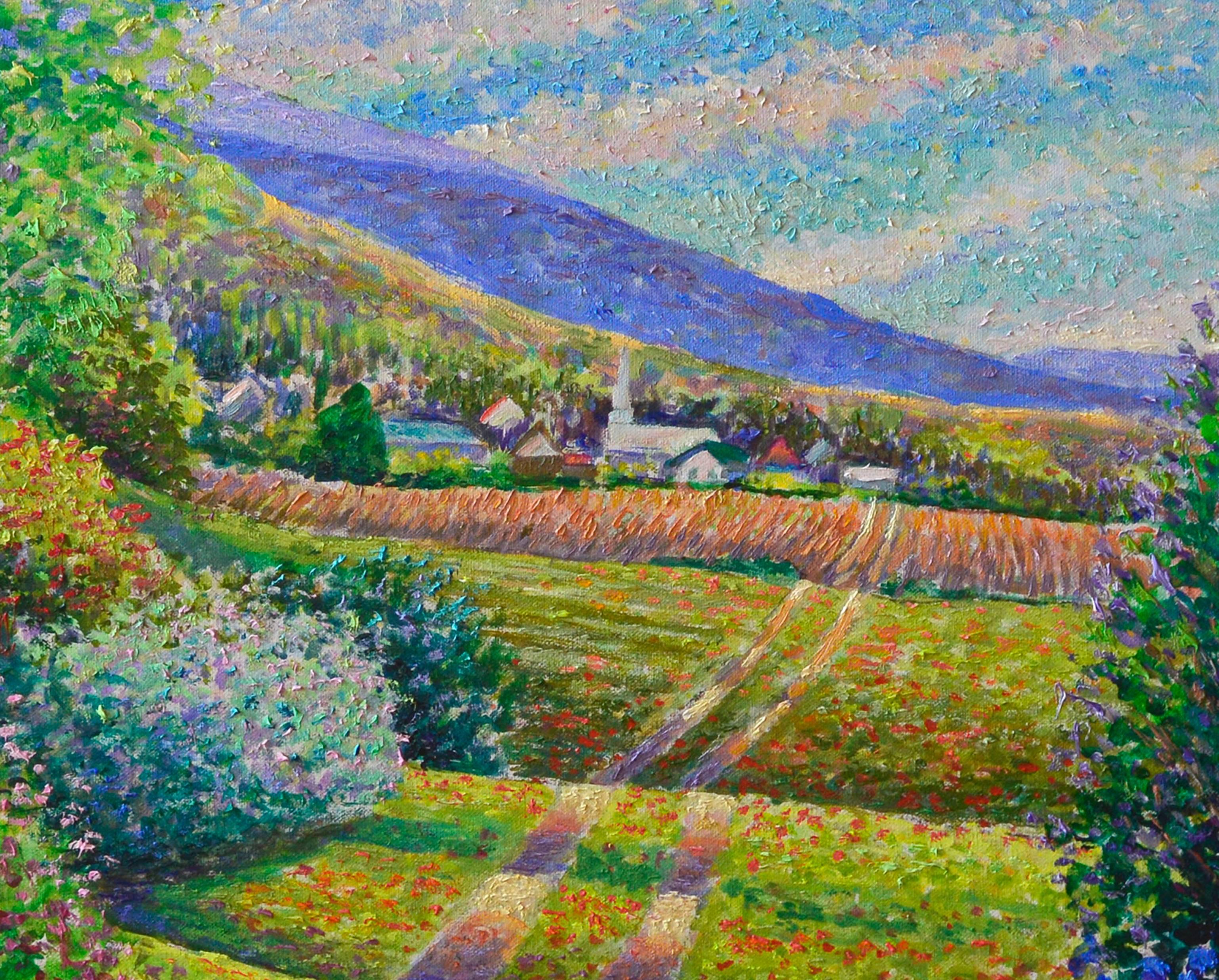 Paysage de la campagne de Nouvelle-Angleterre - Impressionnisme Painting par Guy Begin