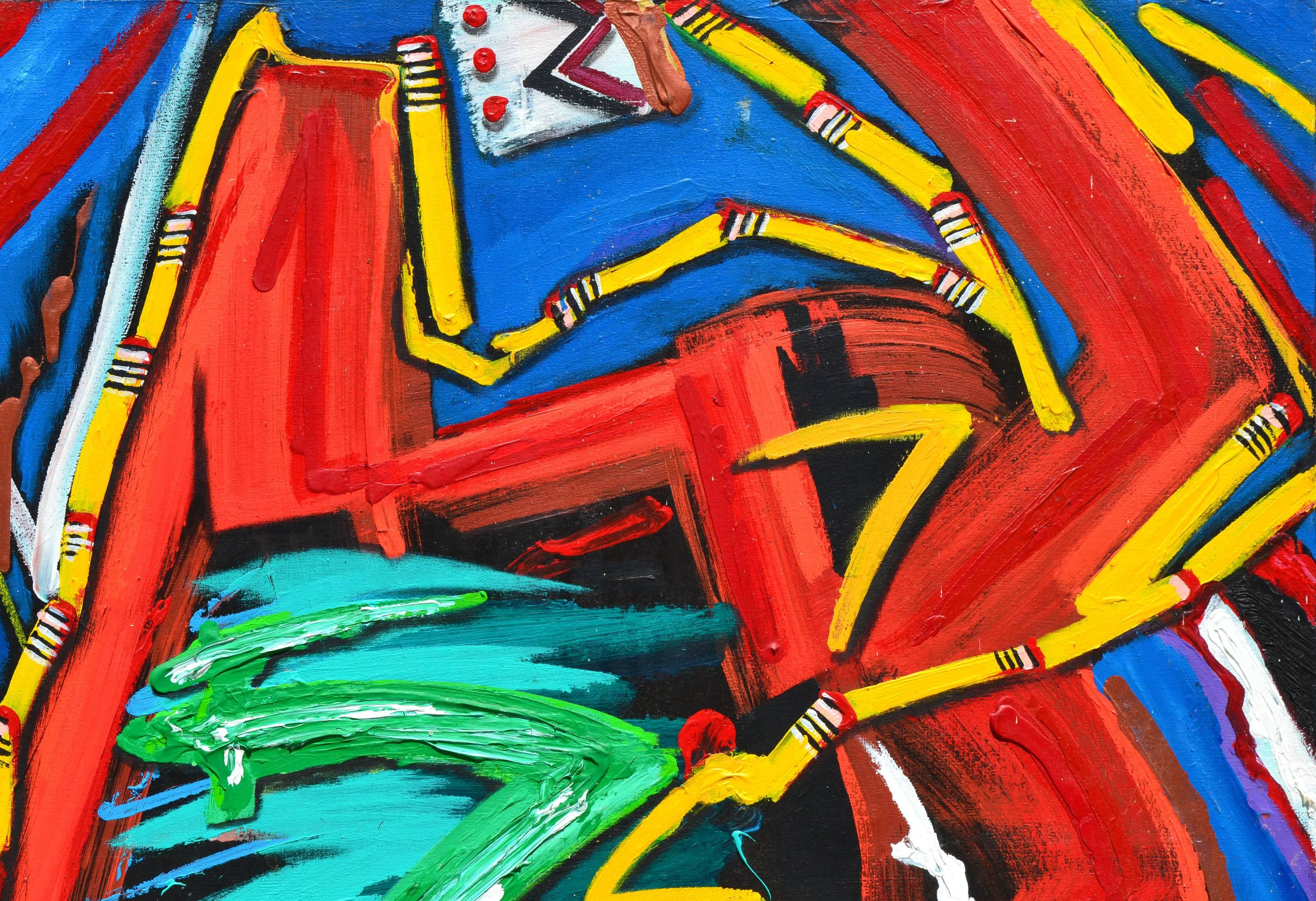 El brillante estudio del artista - Impresionismo abstracto a gran escala - Painting Abstracto de Kristin Cohen